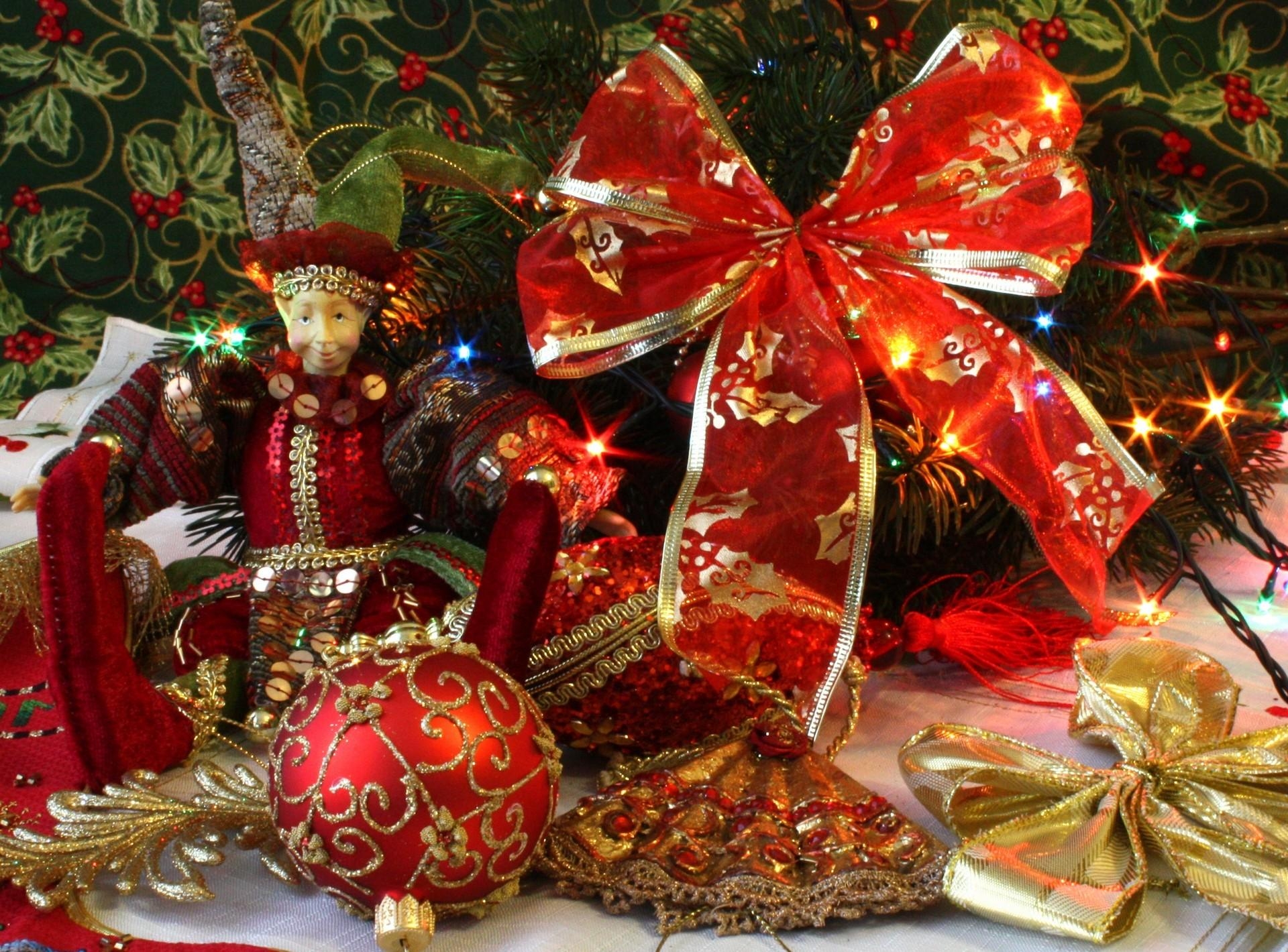 garlands, holidays, christmas decorations, christmas, holiday, needles, christmas tree toys, garland, bows