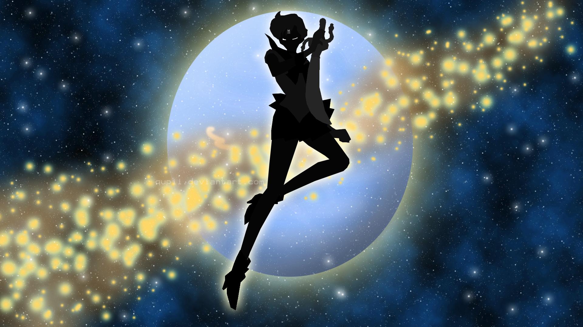 Sailor Moon на фоне Луны