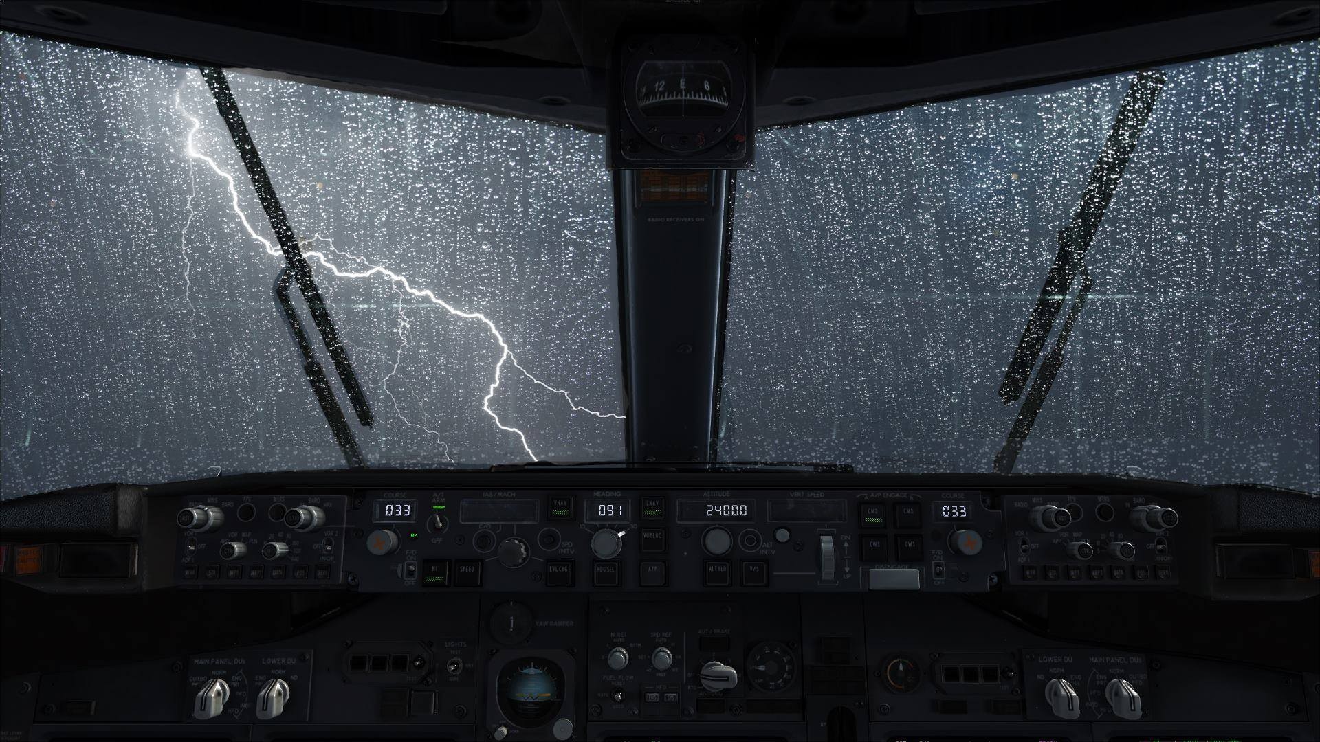 367745 baixar papel de parede tempestade, veículos, aeronave, cockpit, raio, chuva, gota de água - protetores de tela e imagens gratuitamente