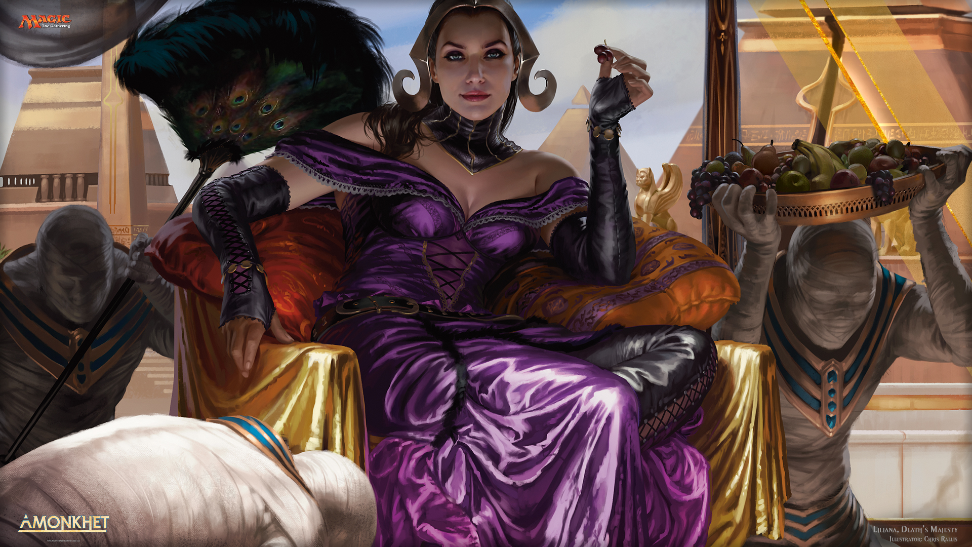 Download mobile wallpaper Game, Mummy, Magic: The Gathering, Liliana (Magic: The Gathering), Planeswalker (Magic: The Gathering), Liliana Death's Majesty, Amonkhet (Magic: The Gathering) for free.