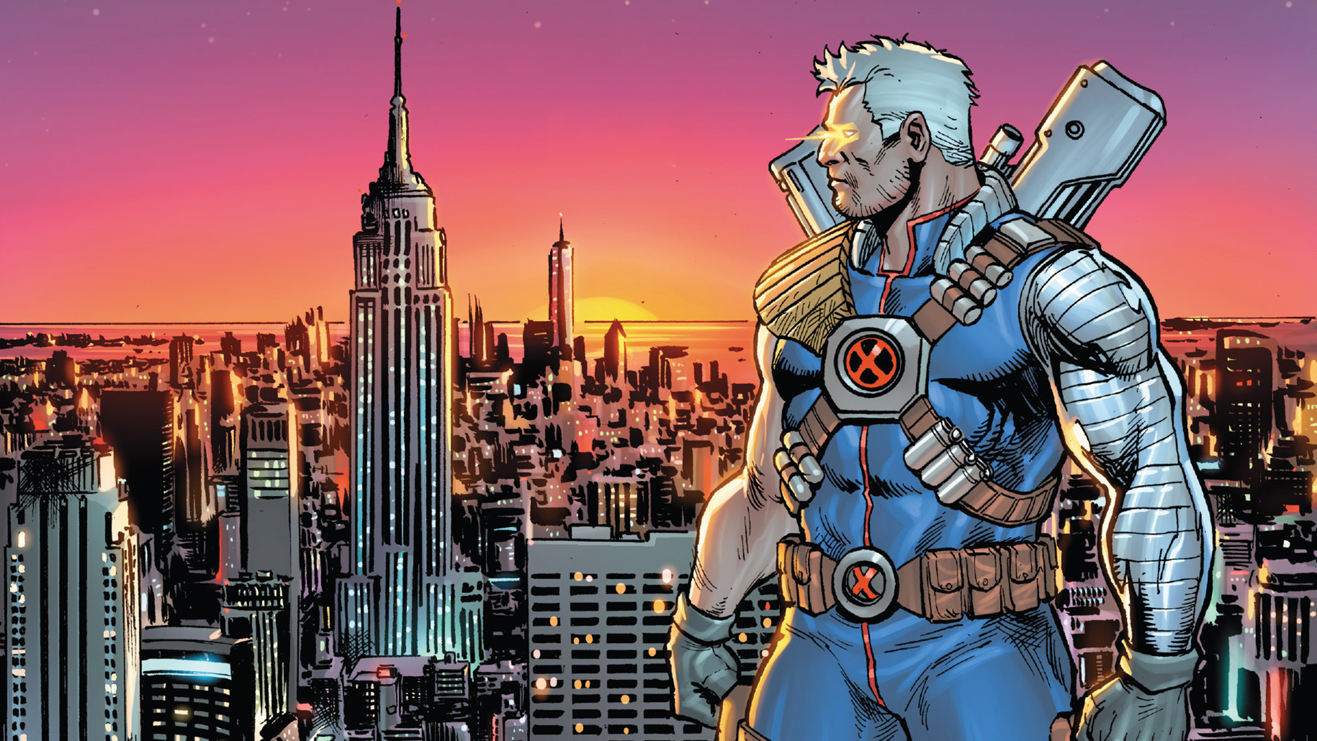 comics, cable, cable (marvel comics), empire state building, new york phone background