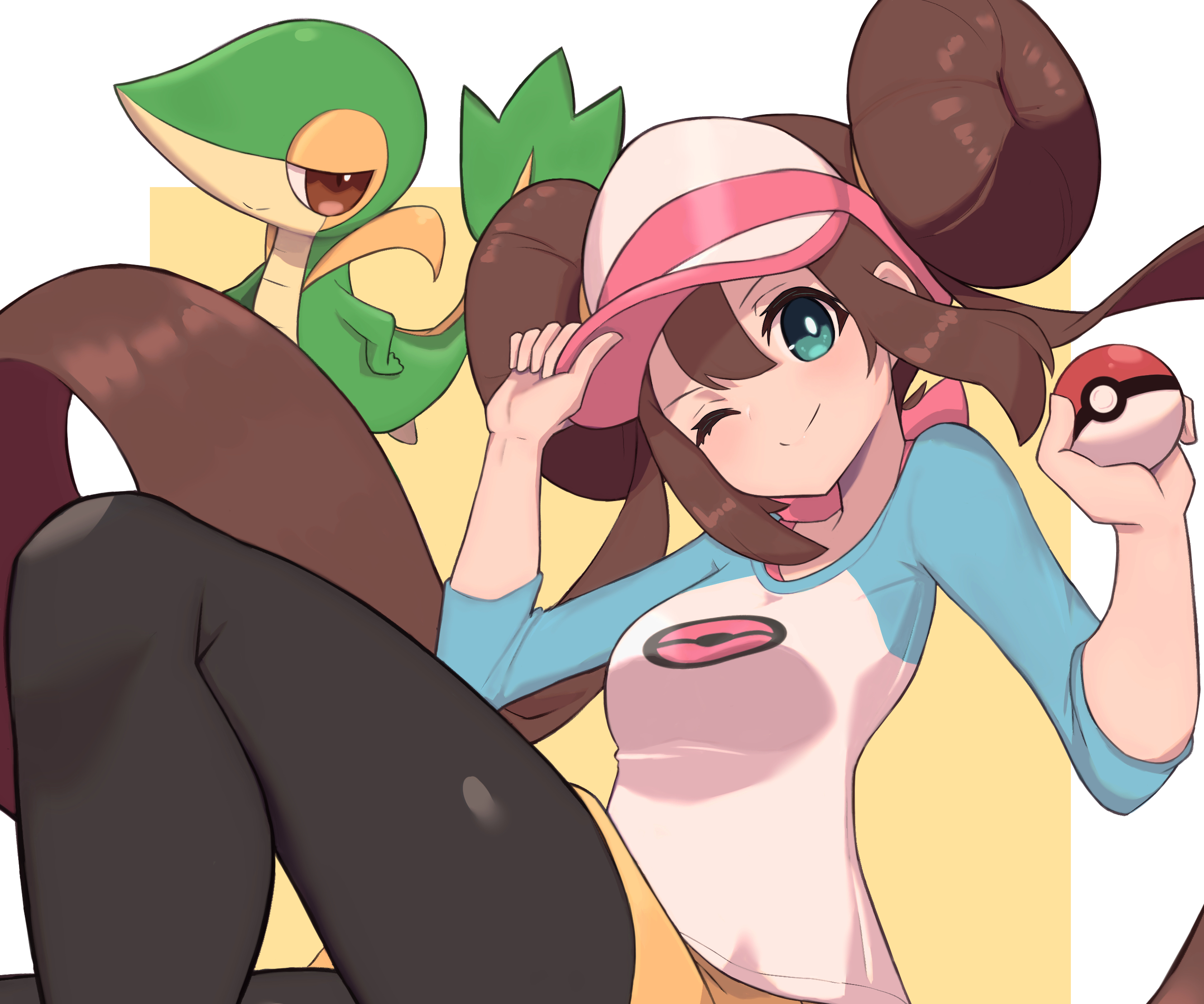mei (pokémon), video game, pokemon: black and white 2, snivy (pokemon), pokémon phone background