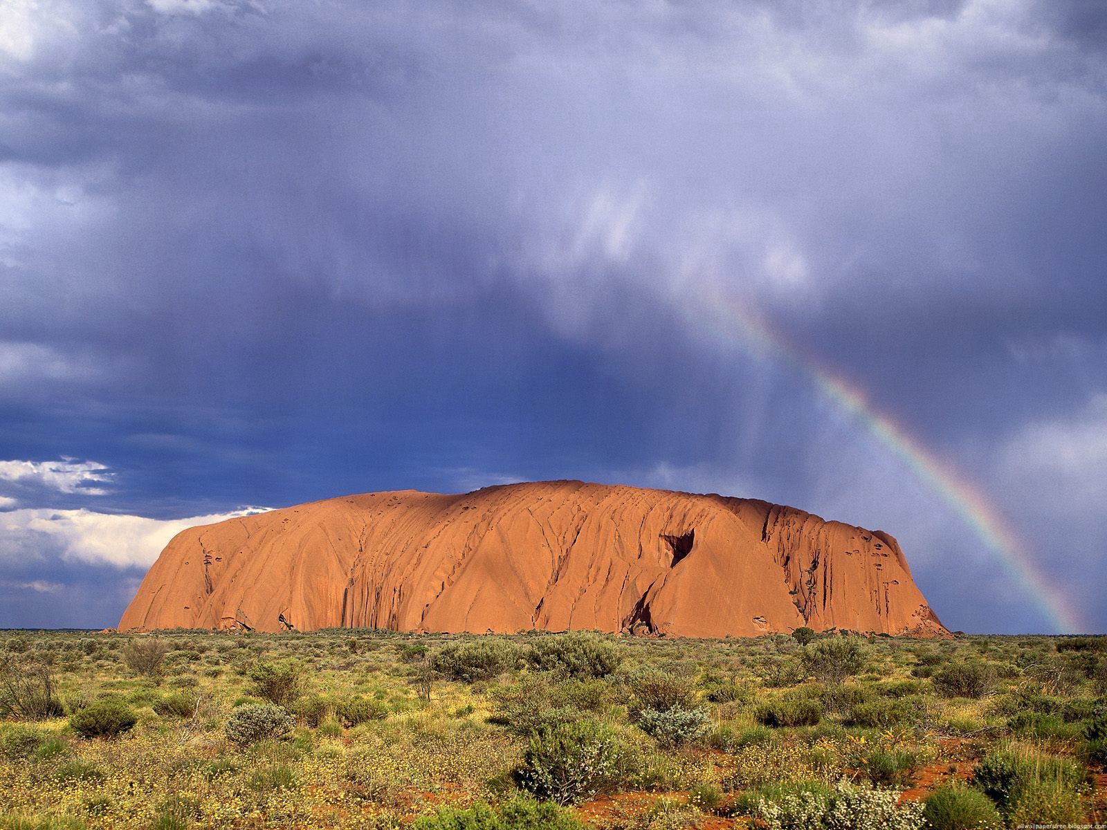Free download wallpaper Nature, Clouds, Rainbow, Vegetation, After The Rain, Australia, Canyon on your PC desktop