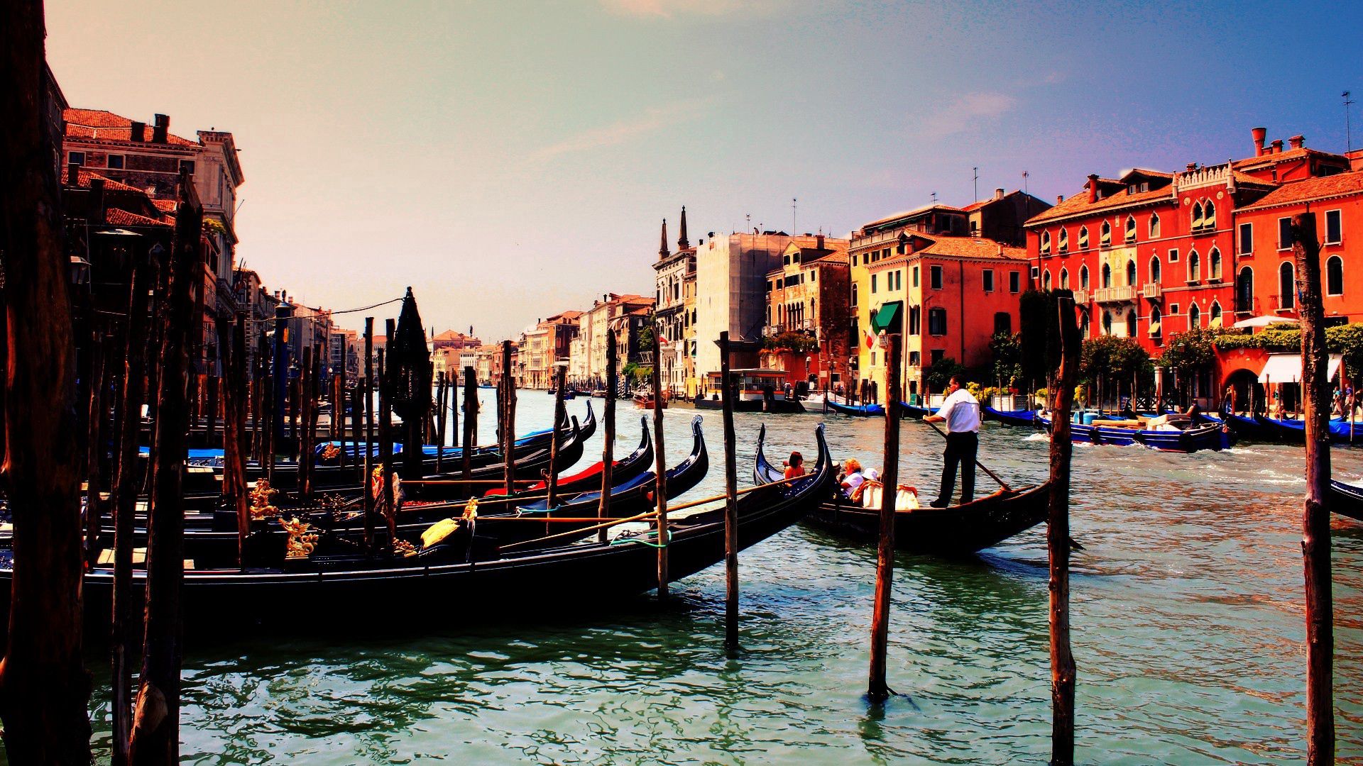 italy, cities, rivers, venice, gondola 4K