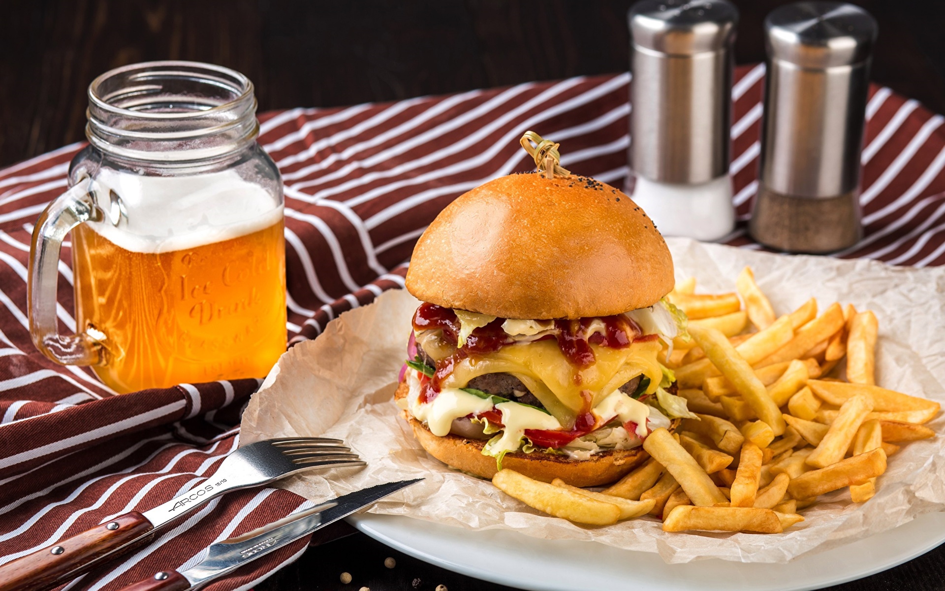 food, burger, beer, french fries, hamburger phone background