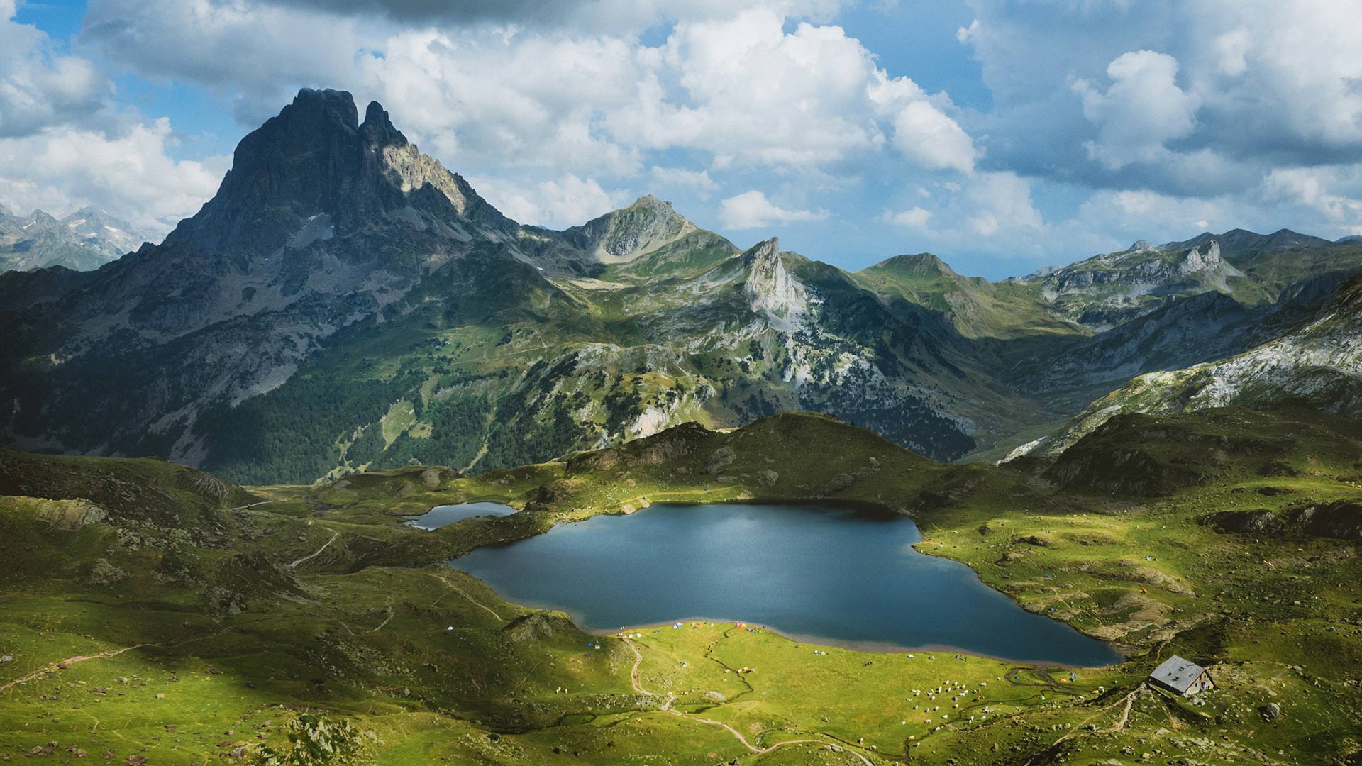 Windows Backgrounds landscape, photography, france, lake, mountain, pyrenees