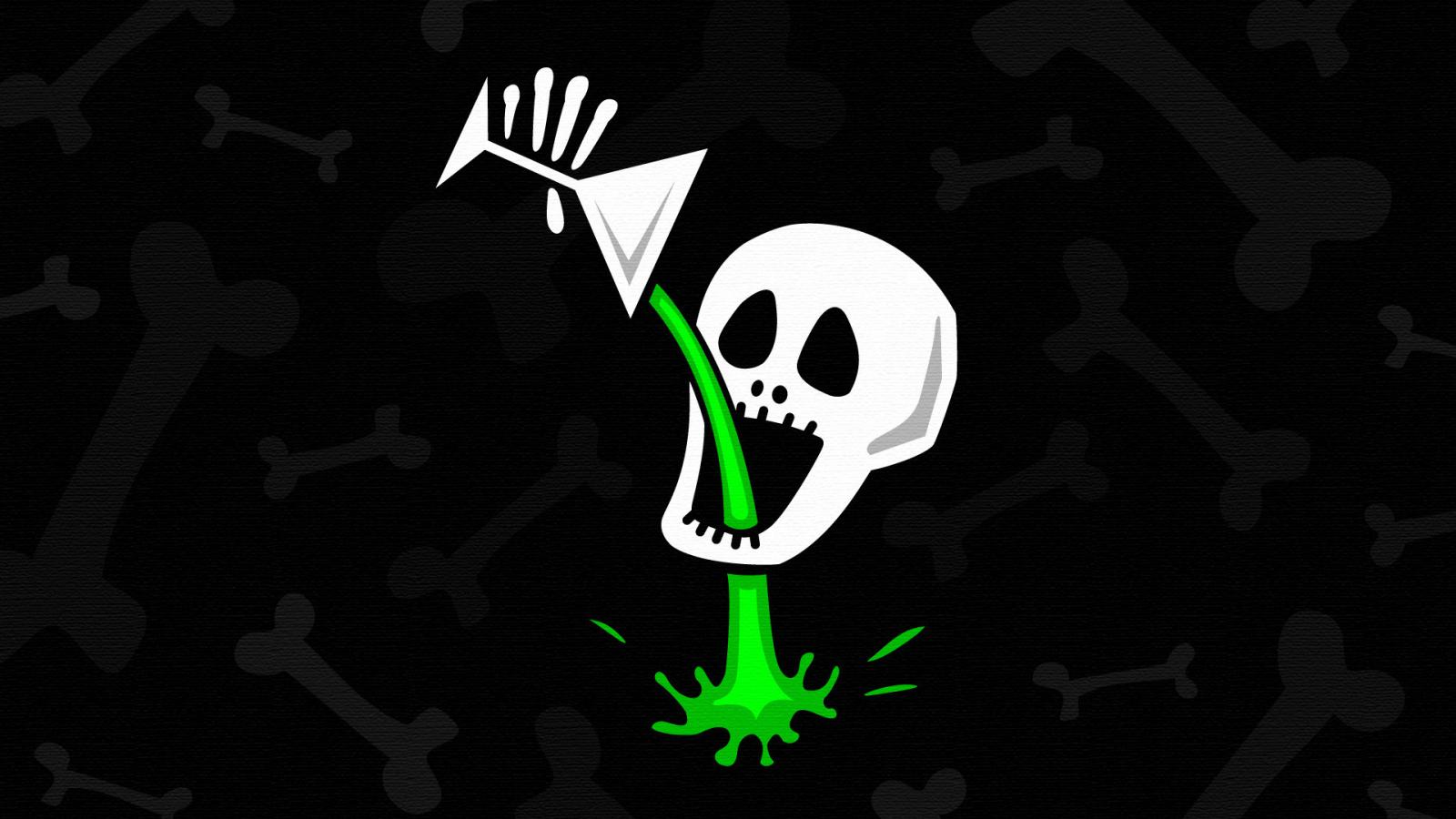 bones, dark, humor, cocktail, poison, skull download HD wallpaper