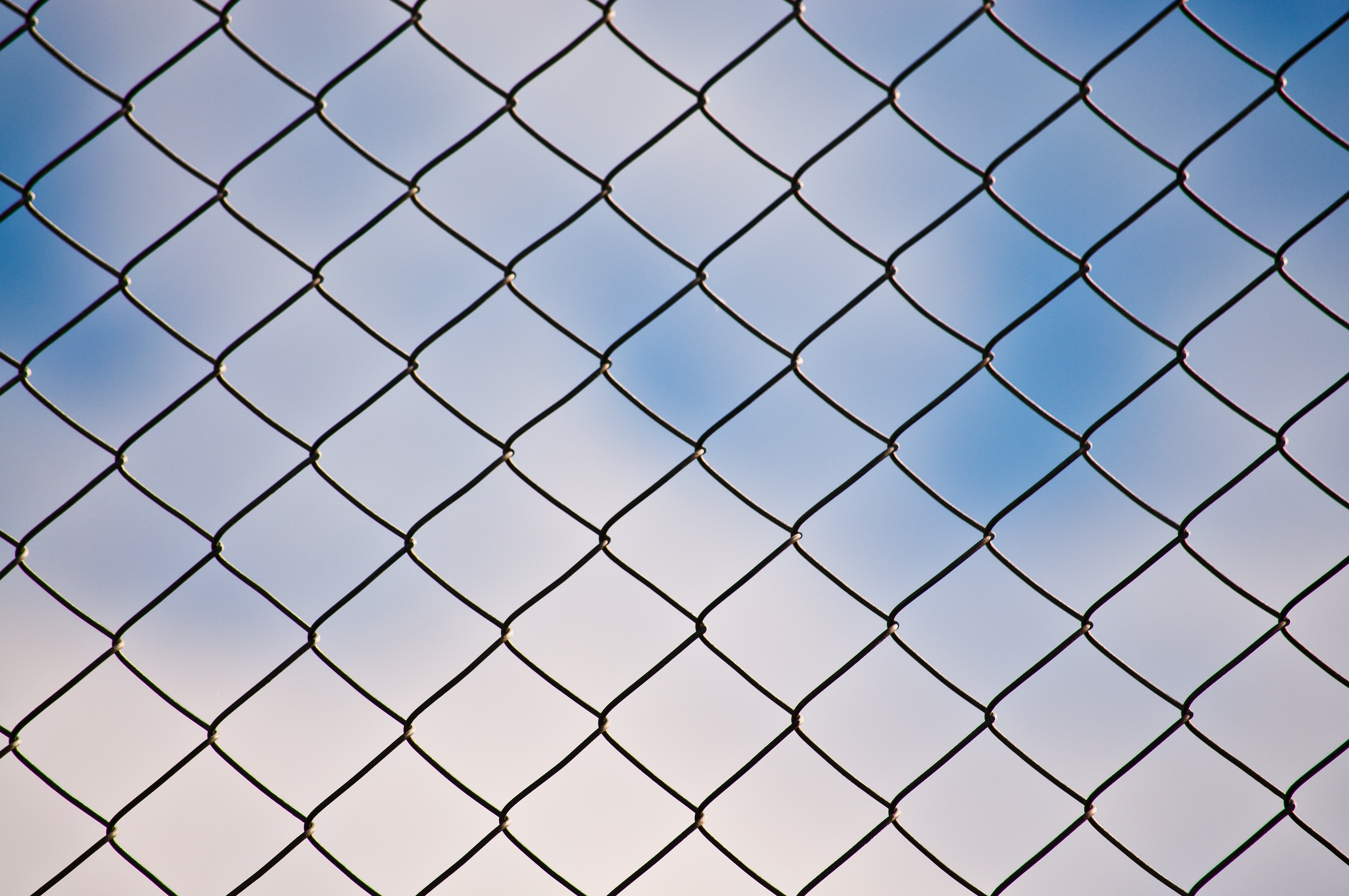 Download mobile wallpaper Wicker, Wire, Braided, Sky, Grid, Pattern, Texture, Textures for free.