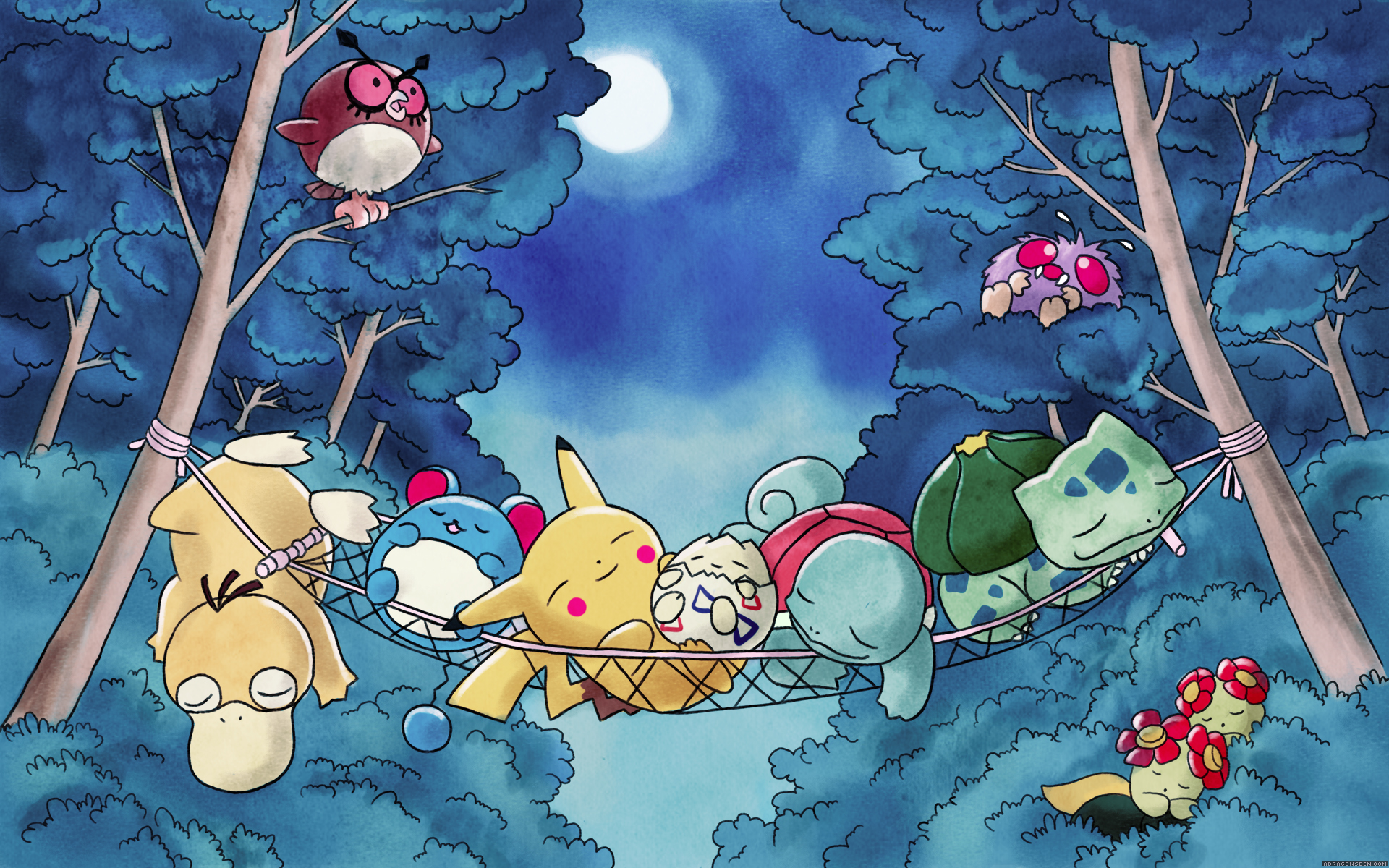 Forest Pokemon, cute, nature, pokemon, pikachu, HD wallpaper