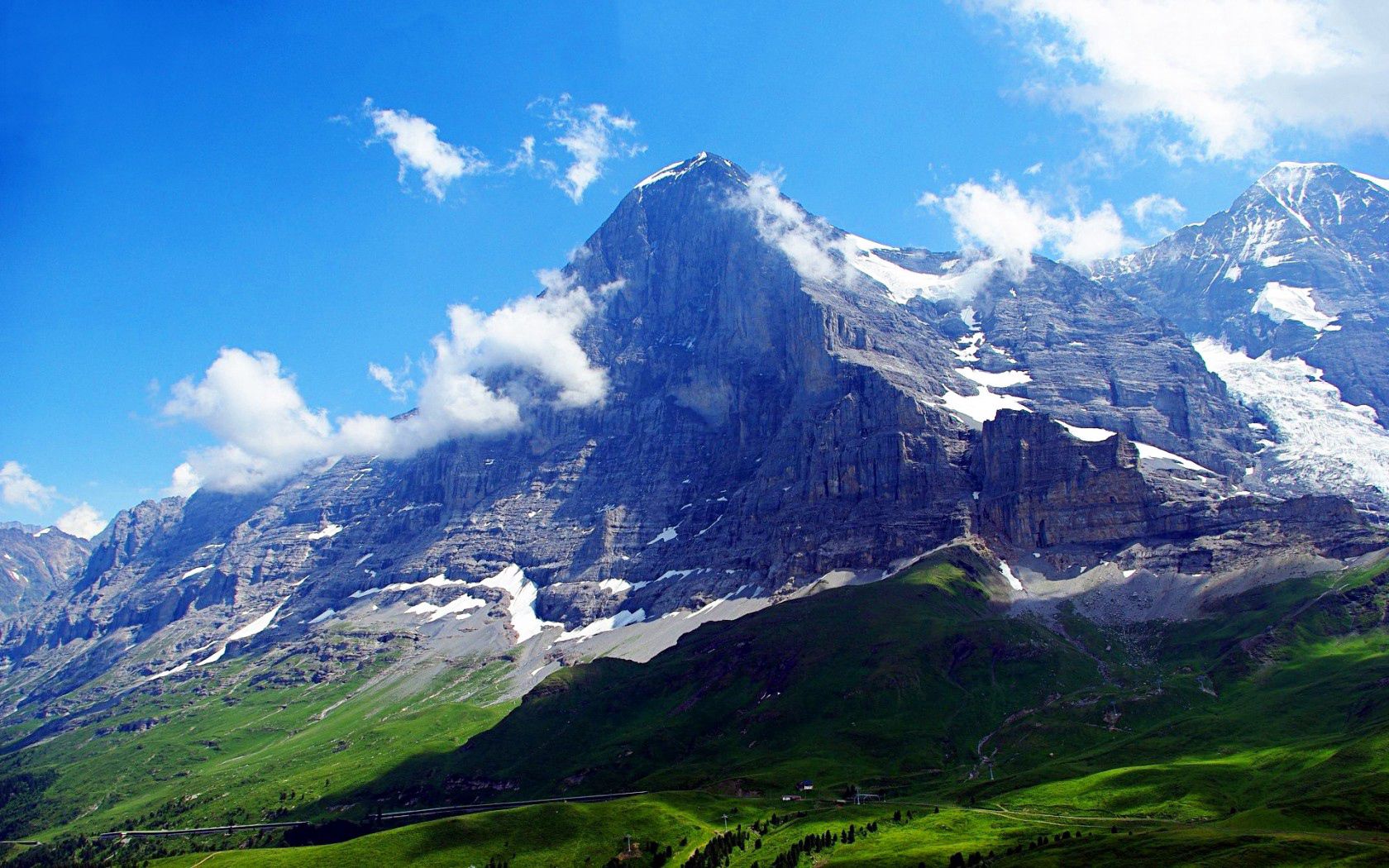 Скачати мобільні шпалери Альпи, Гори, Природа, Небо, Швейцарія безкоштовно.