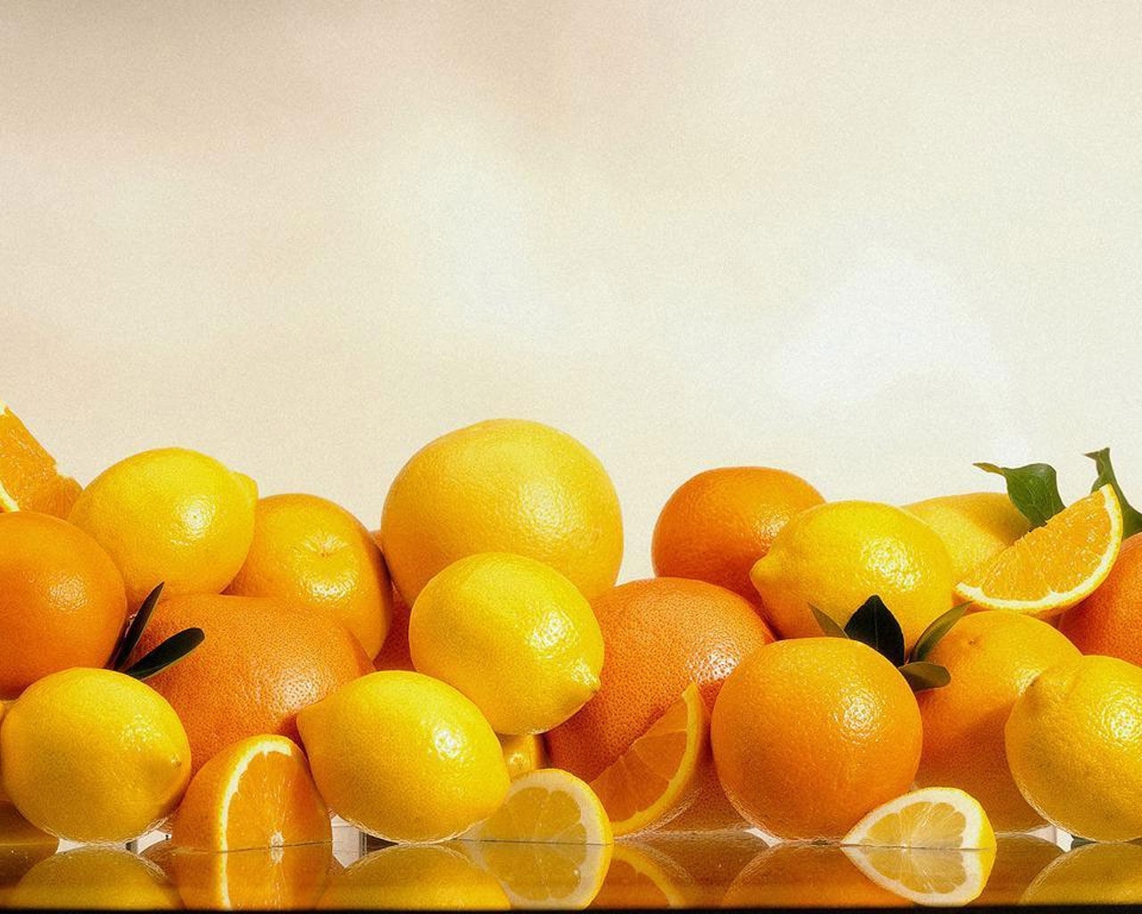 lemons, fruits, food, oranges, yellow
