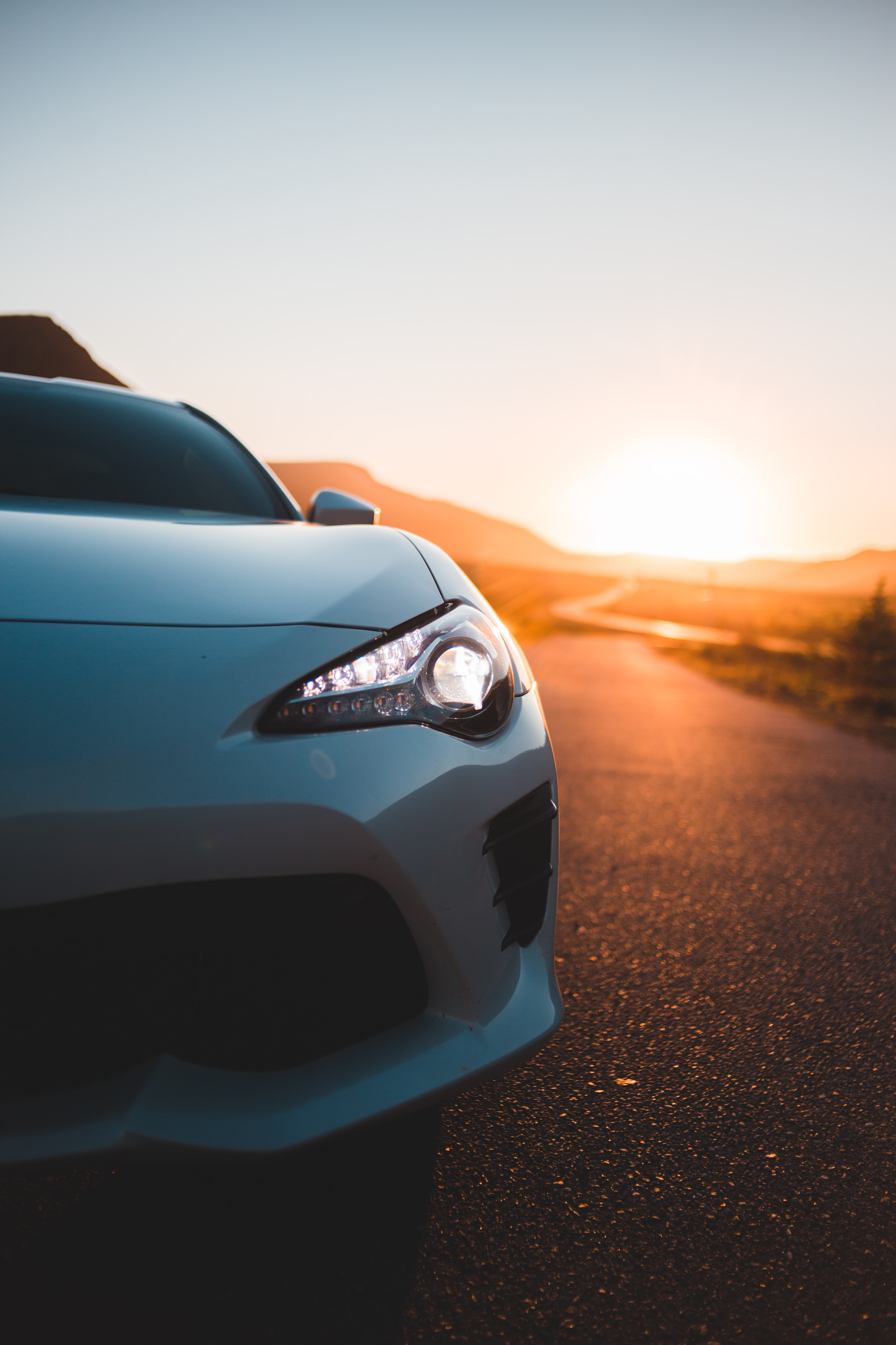 Download mobile wallpaper Road, Car, Sports, Front View, Cars, Sports Car, Toyota for free.