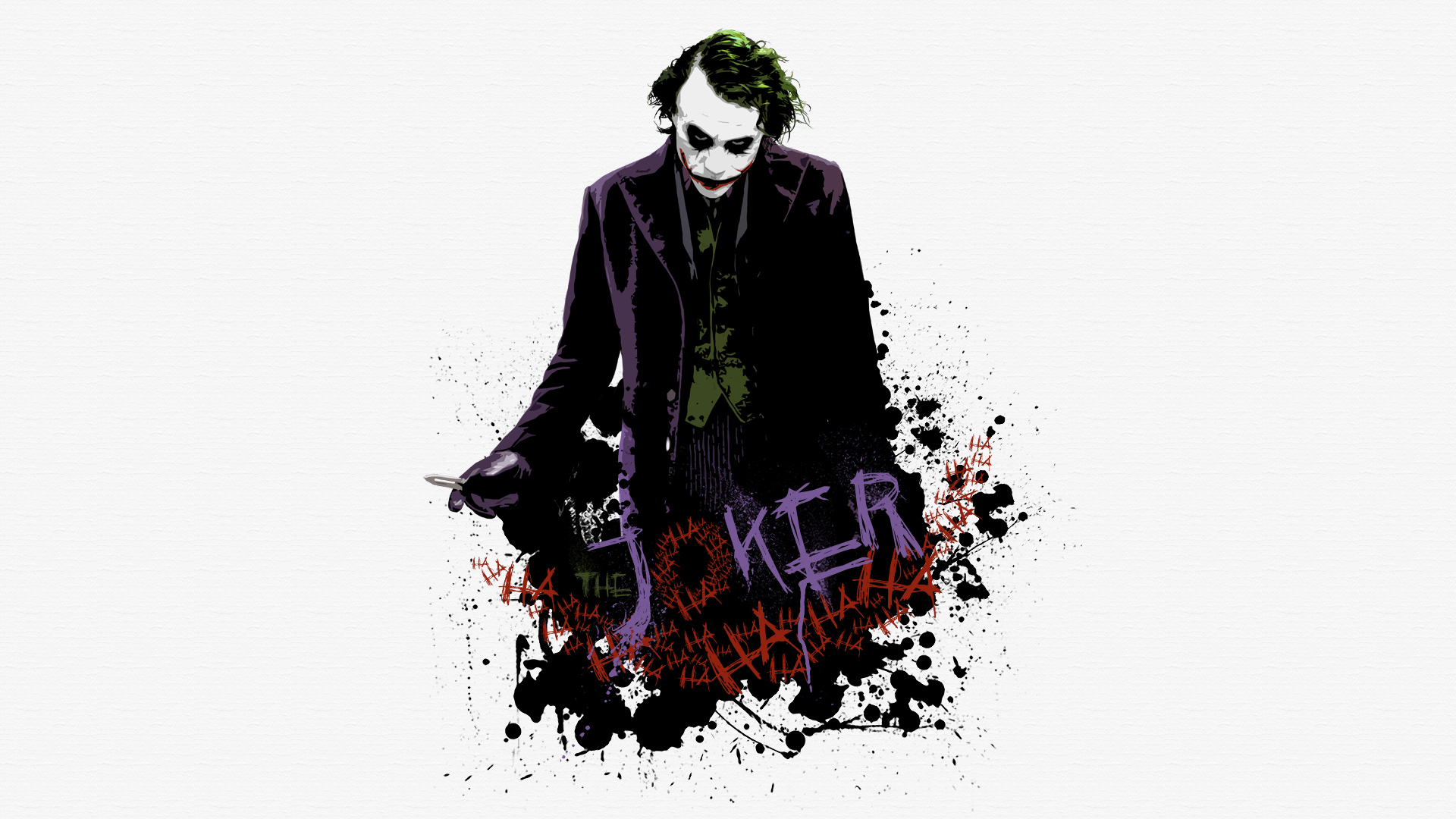 Joker на белом фоне