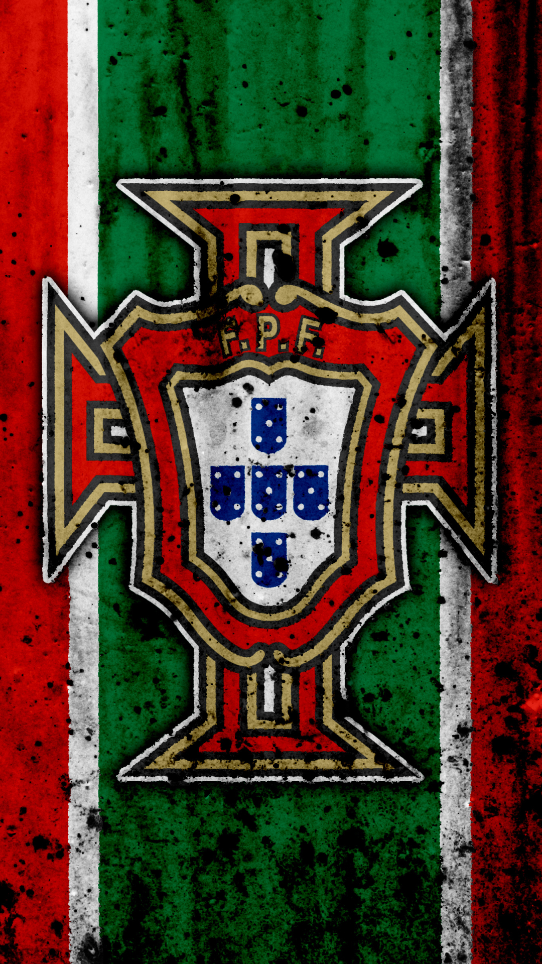 Portugal National Football Team, golden logo, Europe, UEFA, green metal  background, HD wallpaper | Peakpx