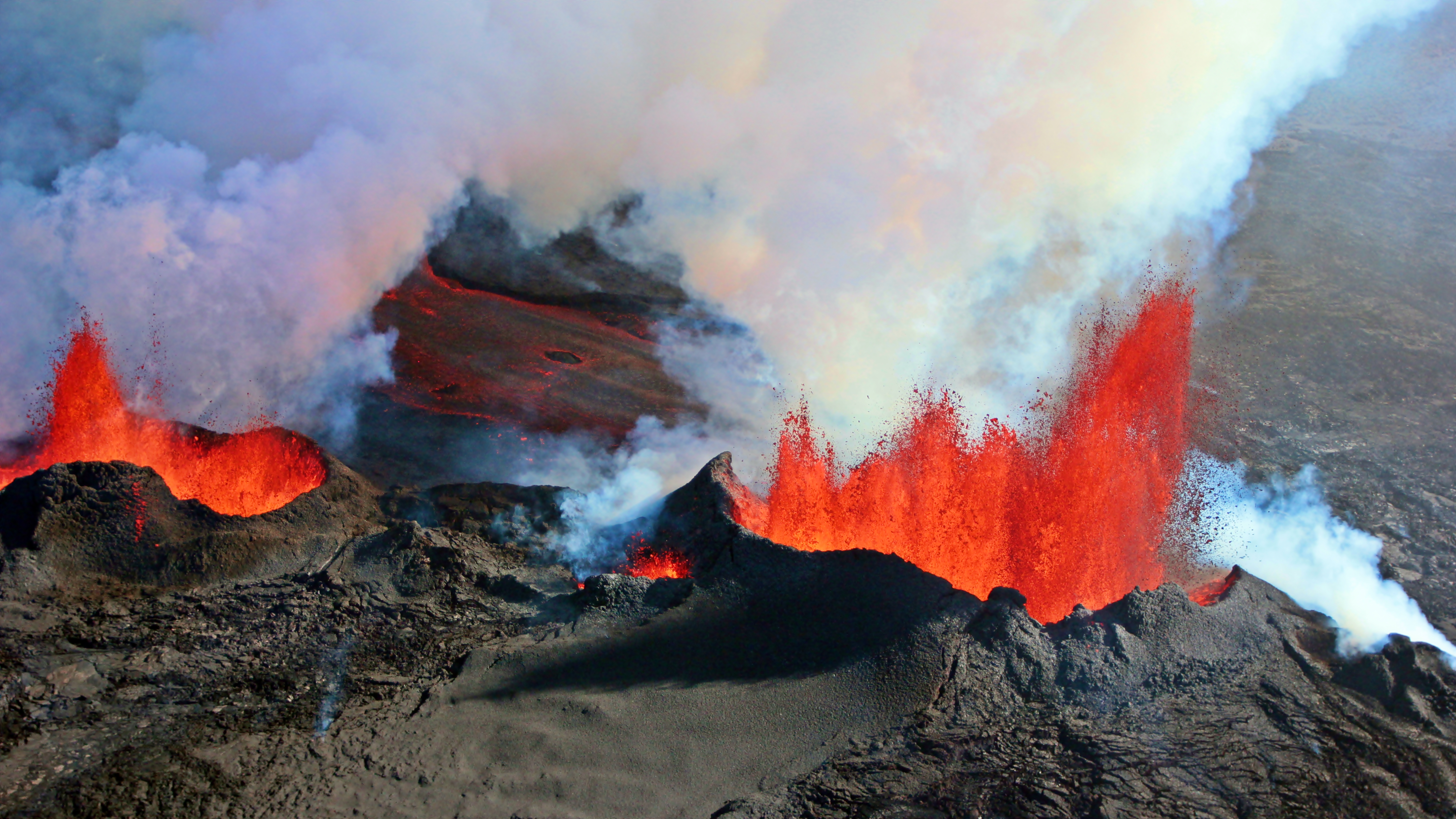 earth, bárðarbunga, eruption, iceland, lava, smoke, volcano, volcanoes