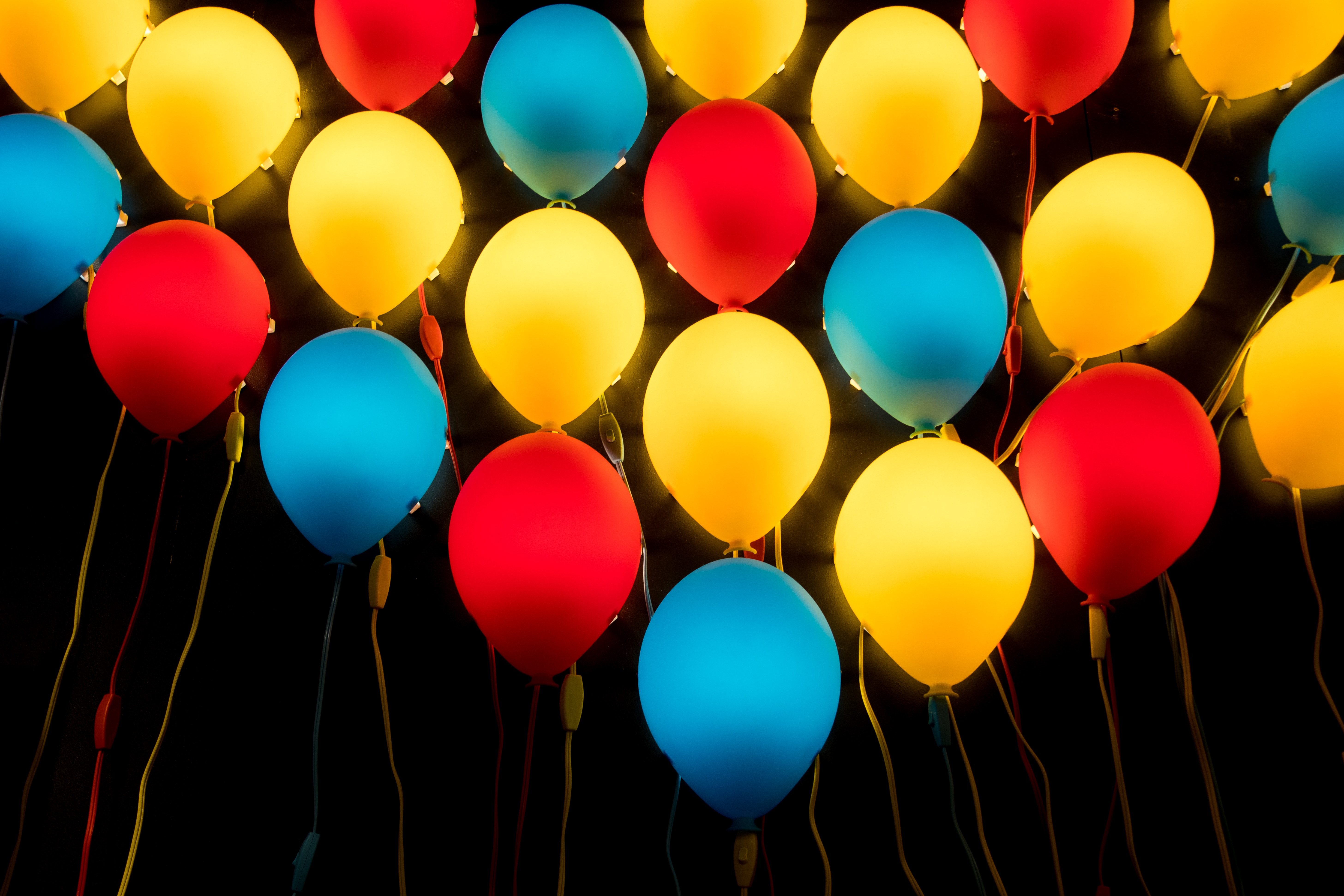 miscellaneous, multicolored, balloons, miscellanea, motley, lamp, lamps, air balloons