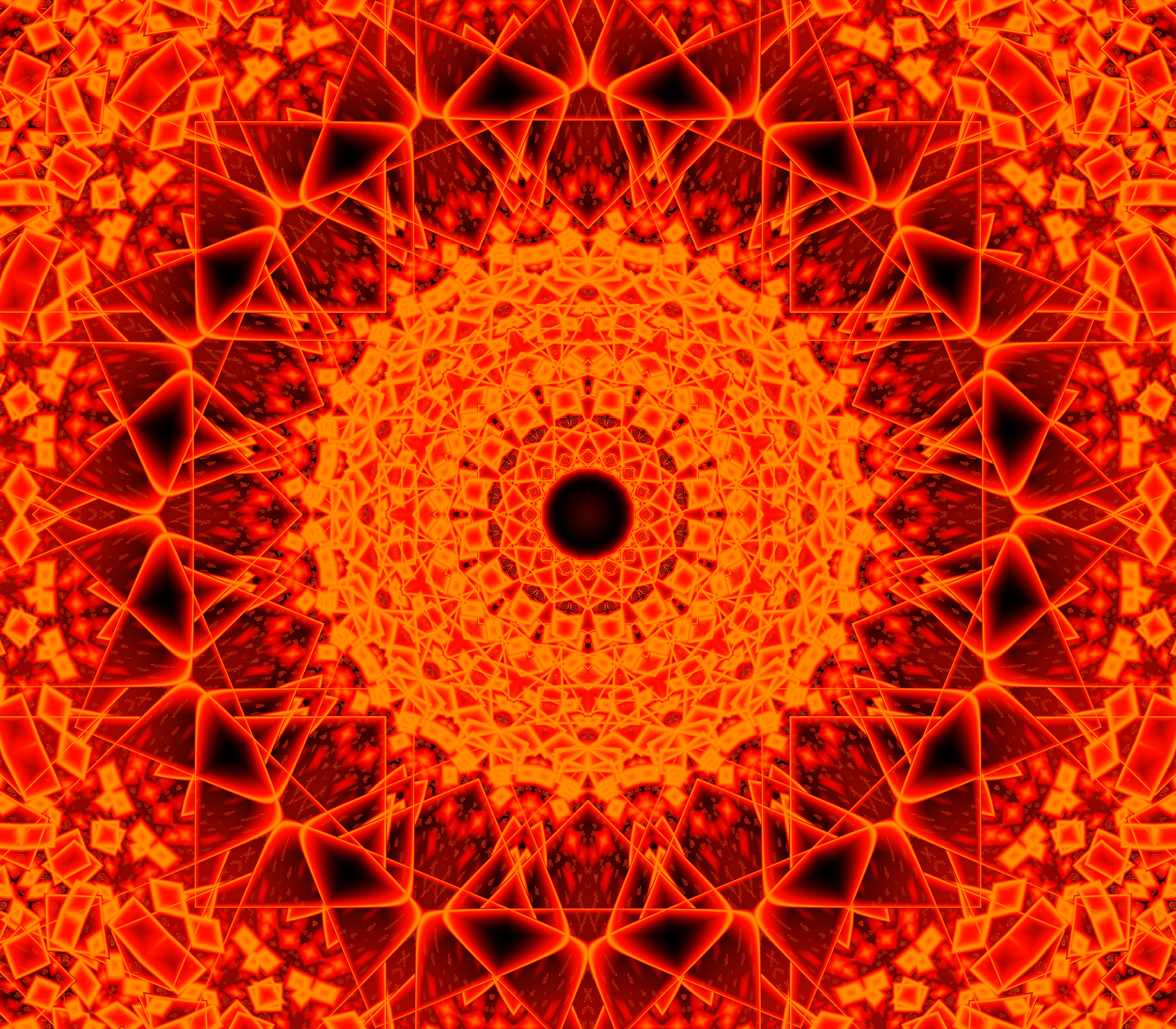 abstract, orange, pattern, fractal, fragments