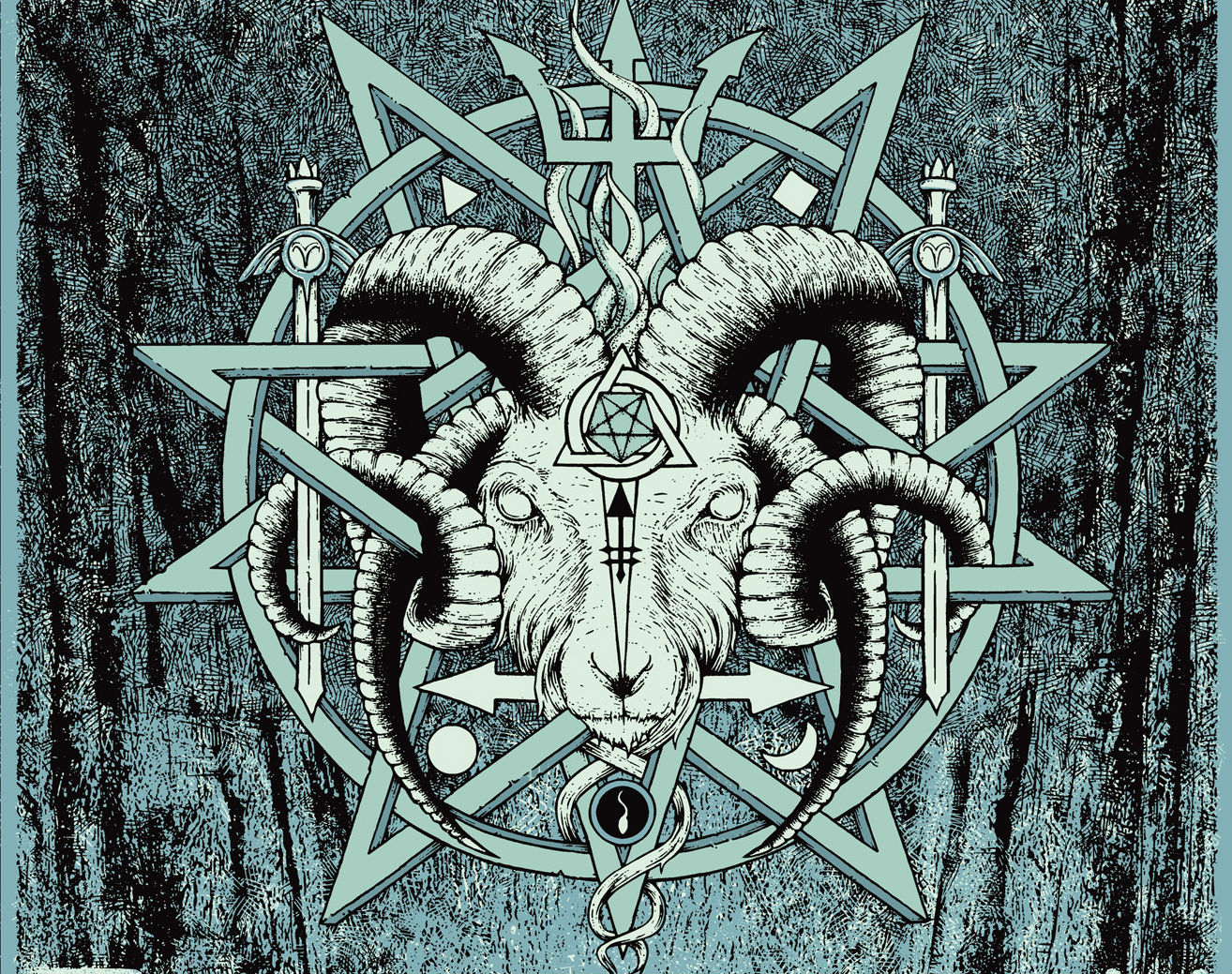 satanic, baphomet, pagan, demon, occult, music, unearthly trance wallpaper for mobile