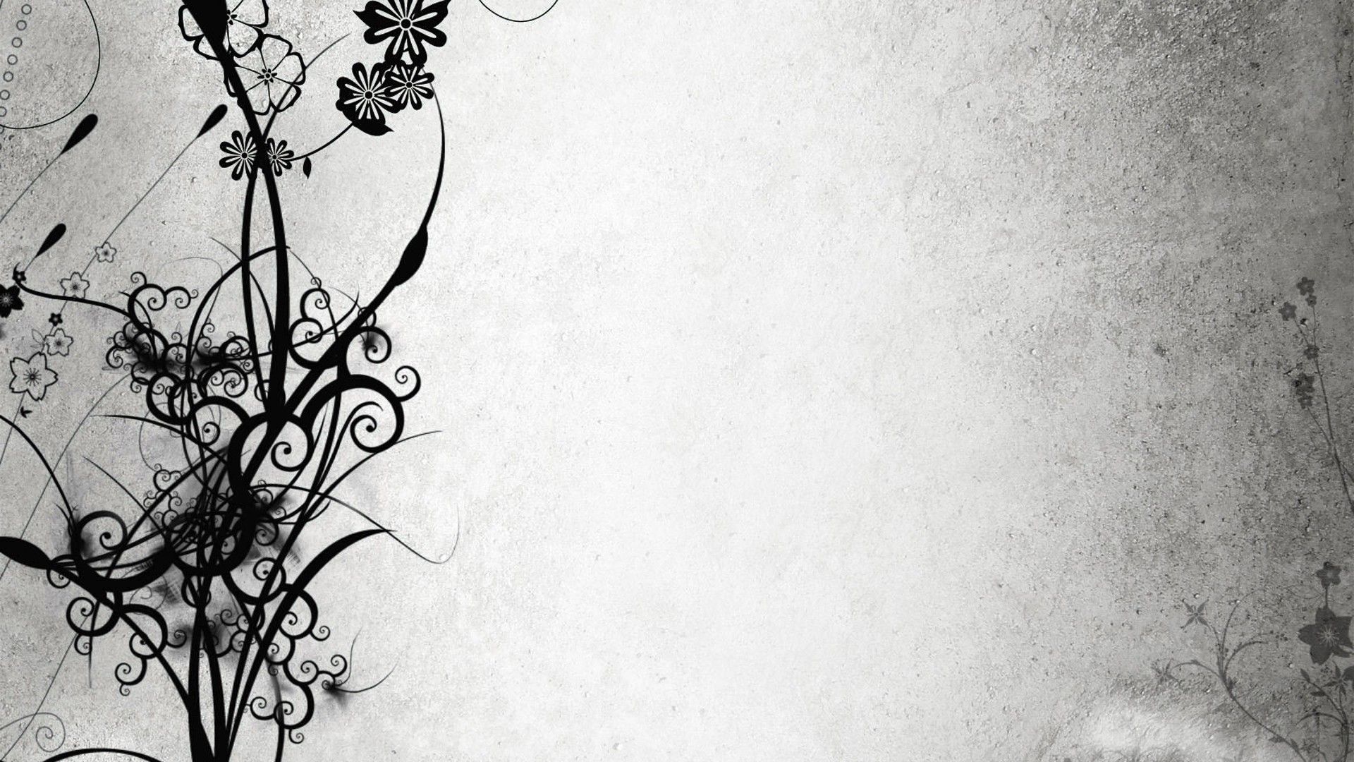Free download wallpaper Abstract, Flower, Swirl, Black & White on your PC desktop
