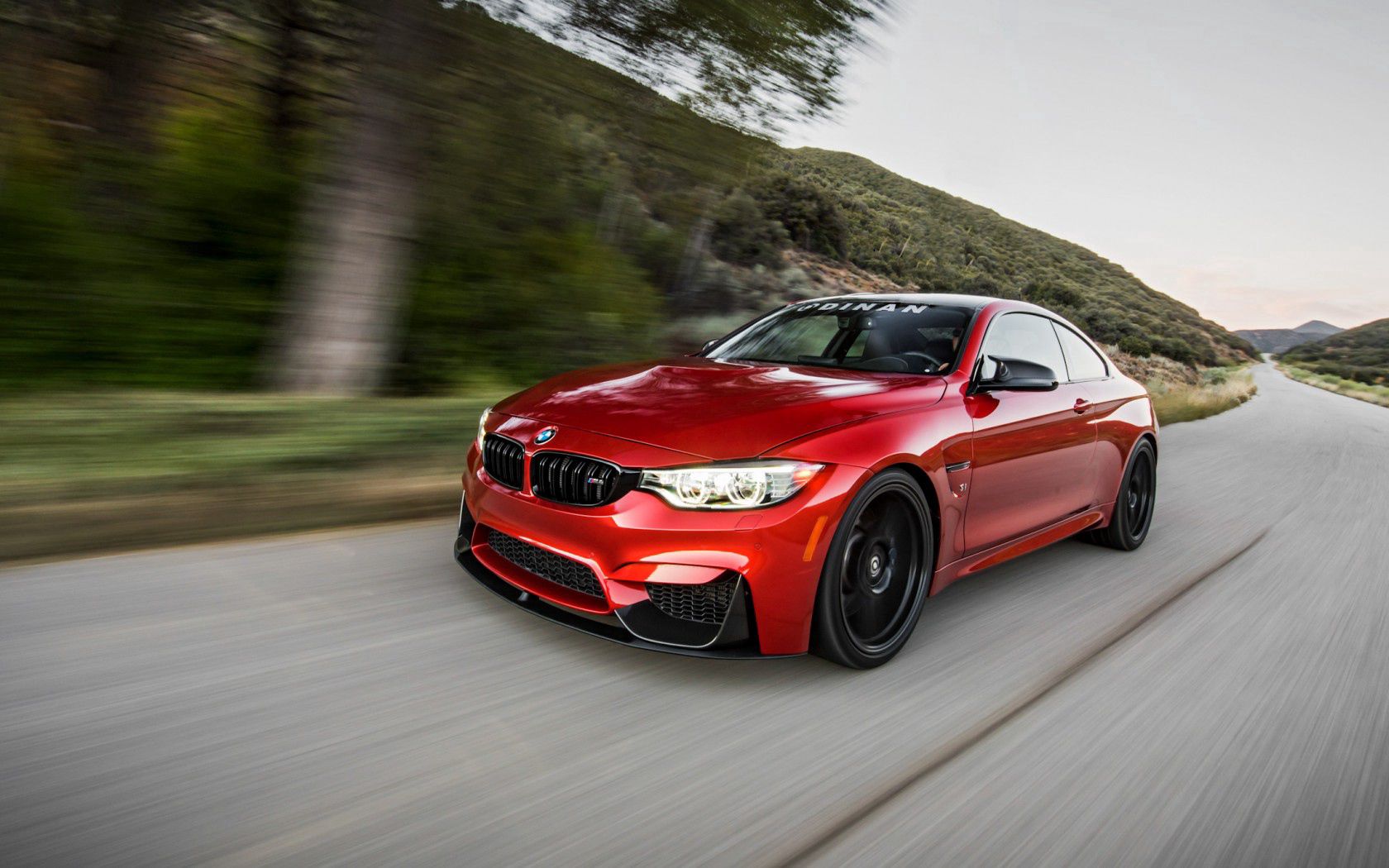 cars, bmw, red, side view, speed, m4, f82