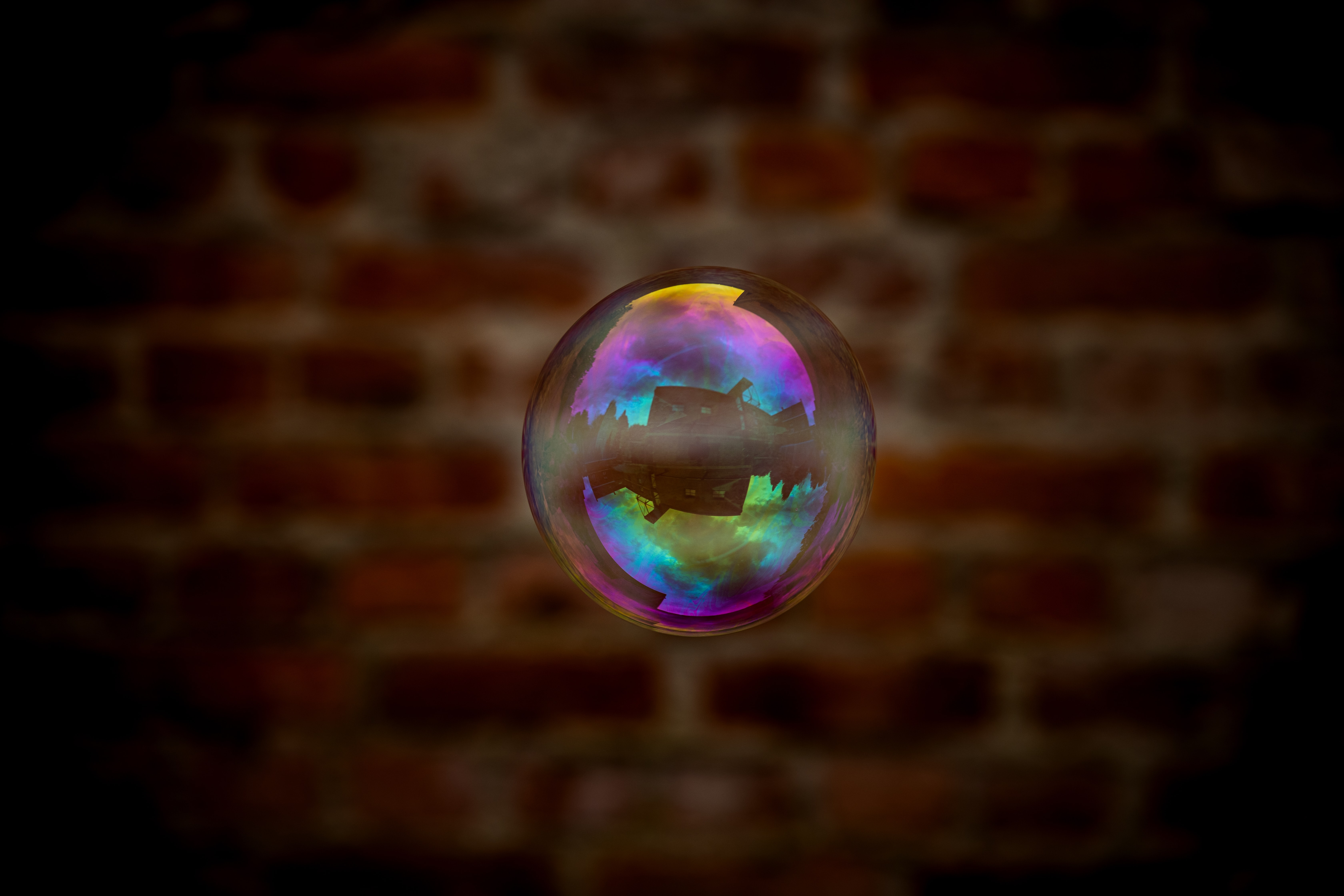 iridescent, reflection, transparent, macro, bubble, soap bubble