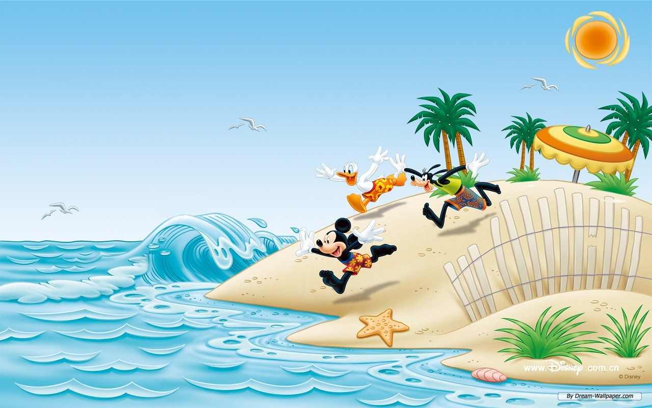 mickey mouse, movie, disney, beach, donald duck, goofy, ocean