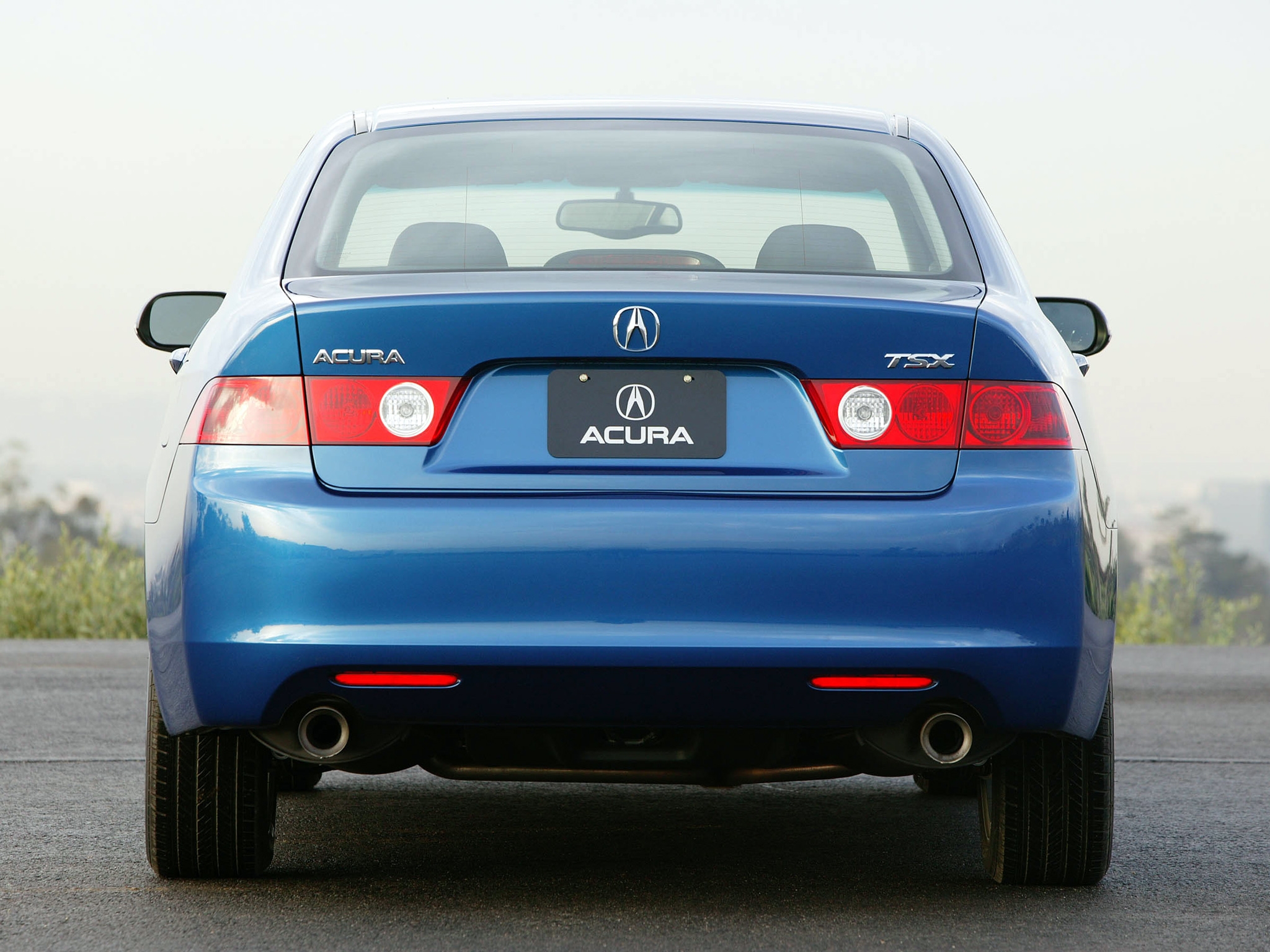 auto, nature, acura, cars, blue, asphalt, back view, rear view, style, akura, 2003, tsx HD wallpaper