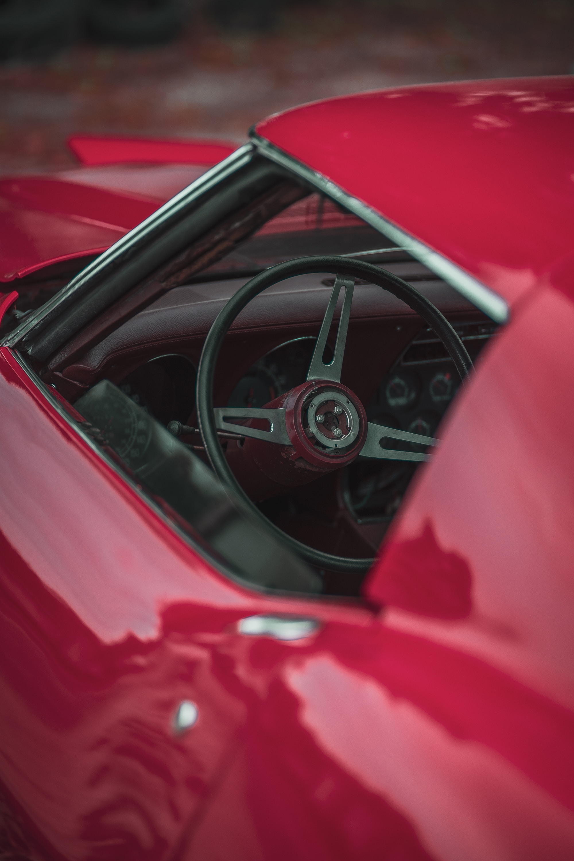 72299 Hintergrundbild herunterladen auto, chevrolet, cars, rot, wagen, lenkrad, ruder, chevrolet korvette, chevrolet corvette - Bildschirmschoner und Bilder kostenlos