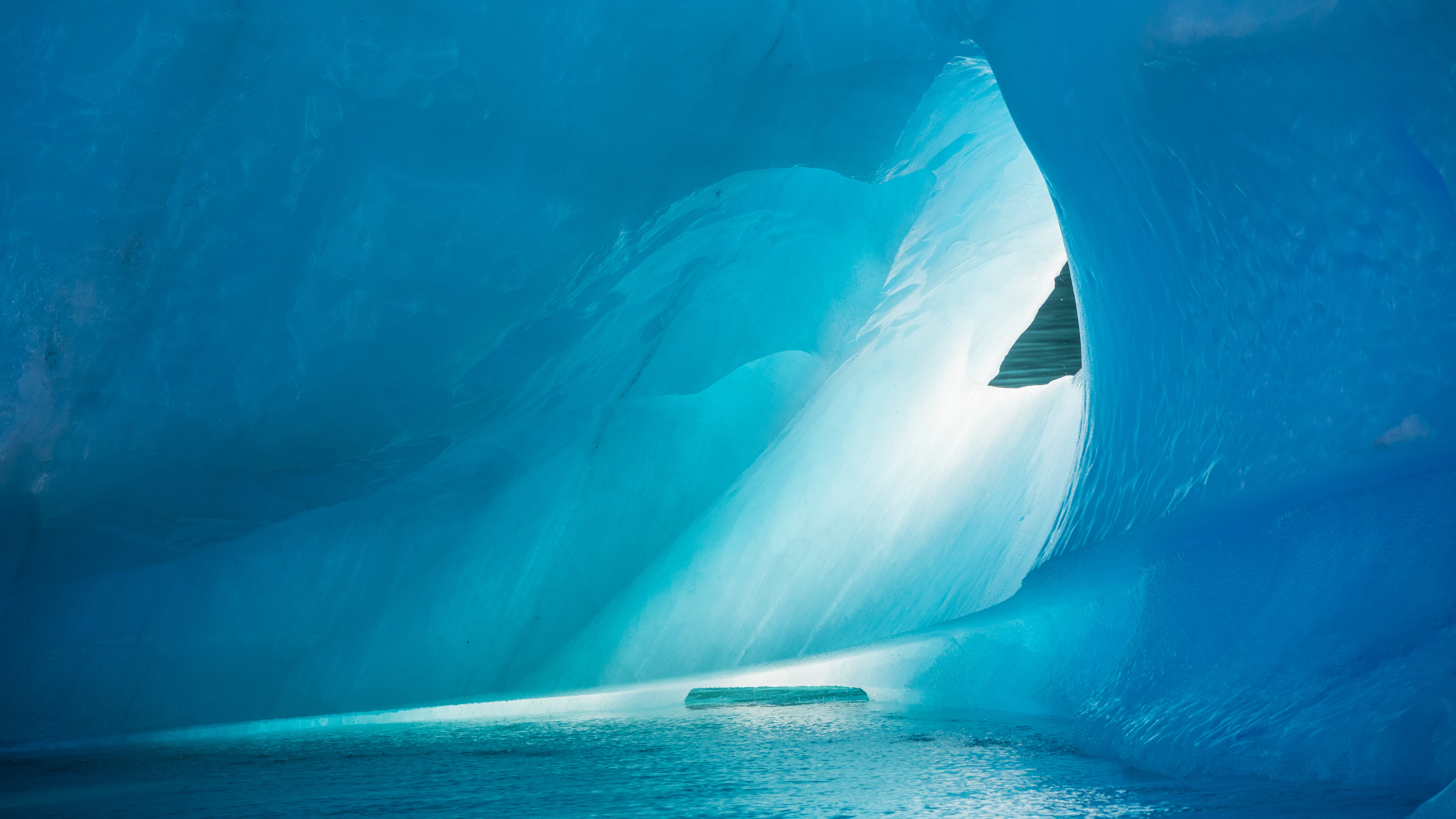 nature, water, ice, cave, ice floes