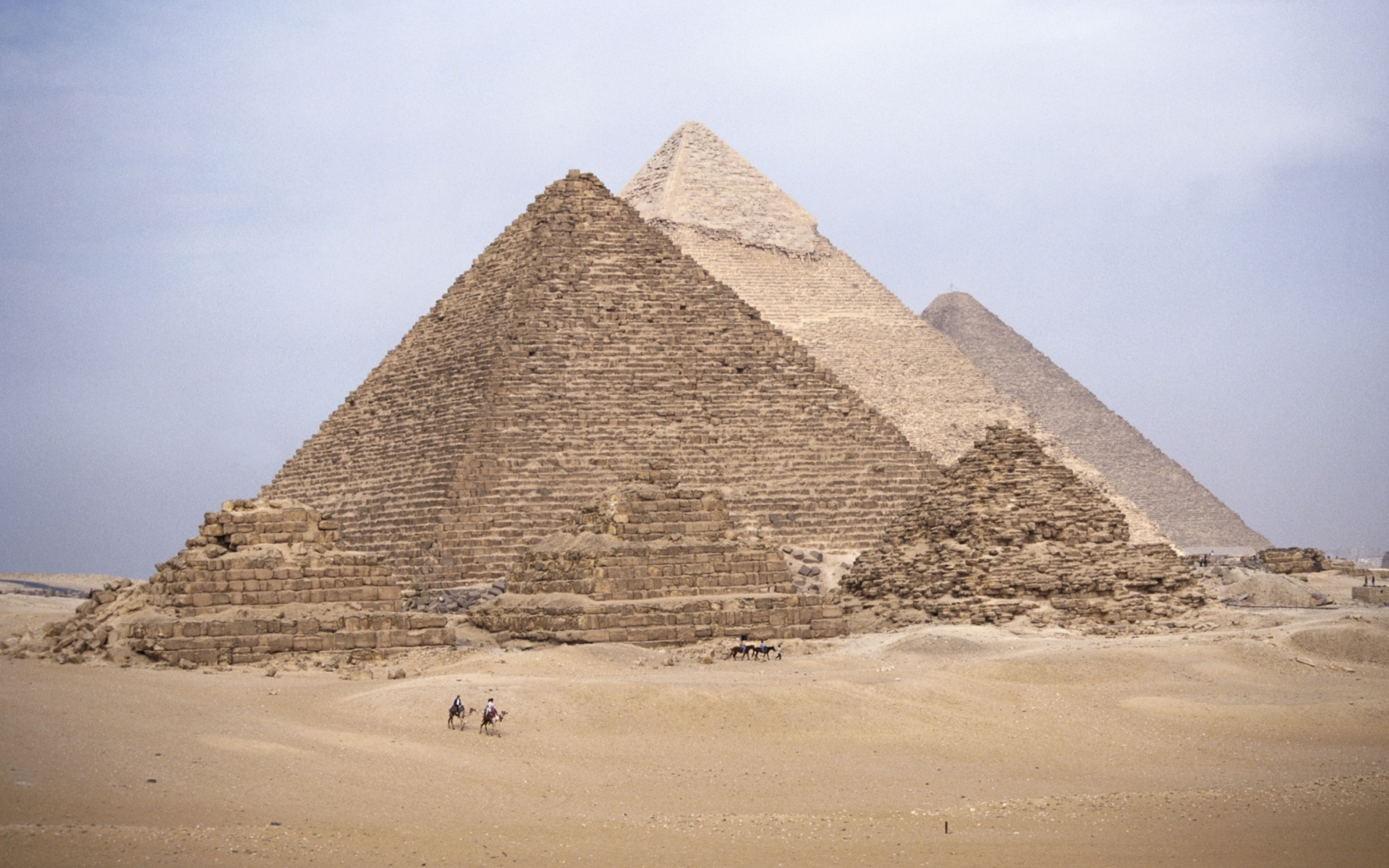 egypt, landscape, architecture, pyramids, orange