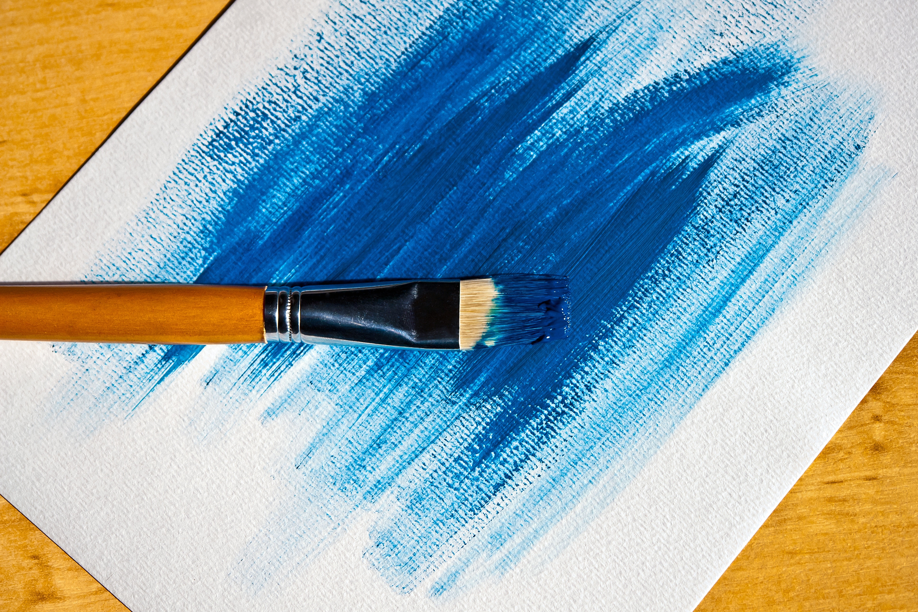 blue, miscellanea, miscellaneous, paint, paper, brush, tassel