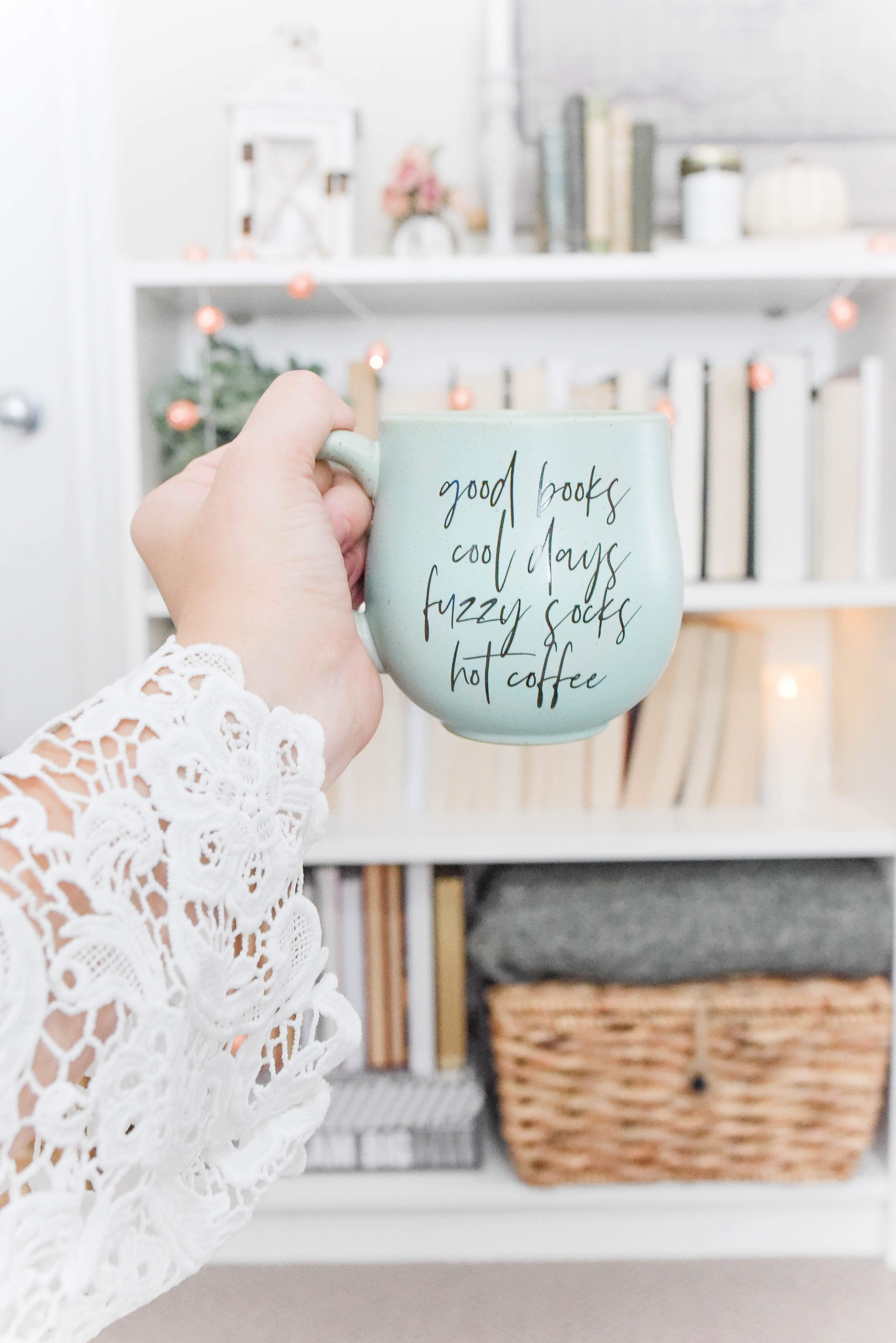 cup, words, hand, mug, lace HD wallpaper