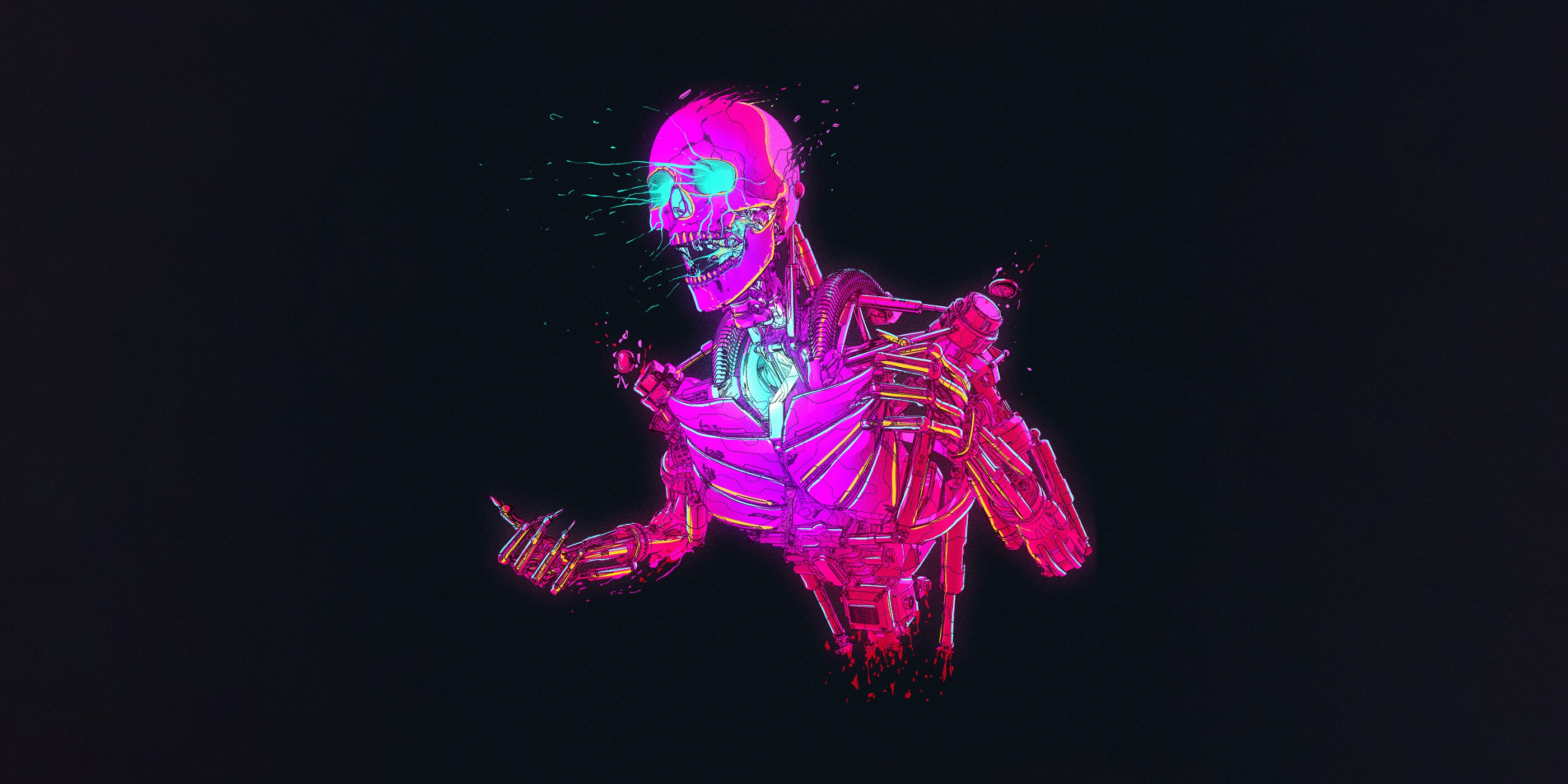 Cyberpunk neon background фото 117