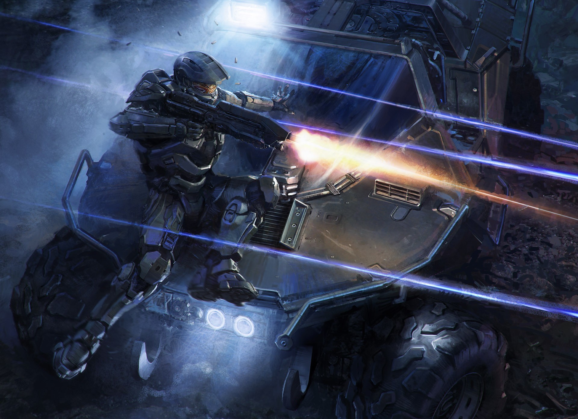 vehicle, video game, halo, gun, master chief, warrior, weapon wallpaper for mobile
