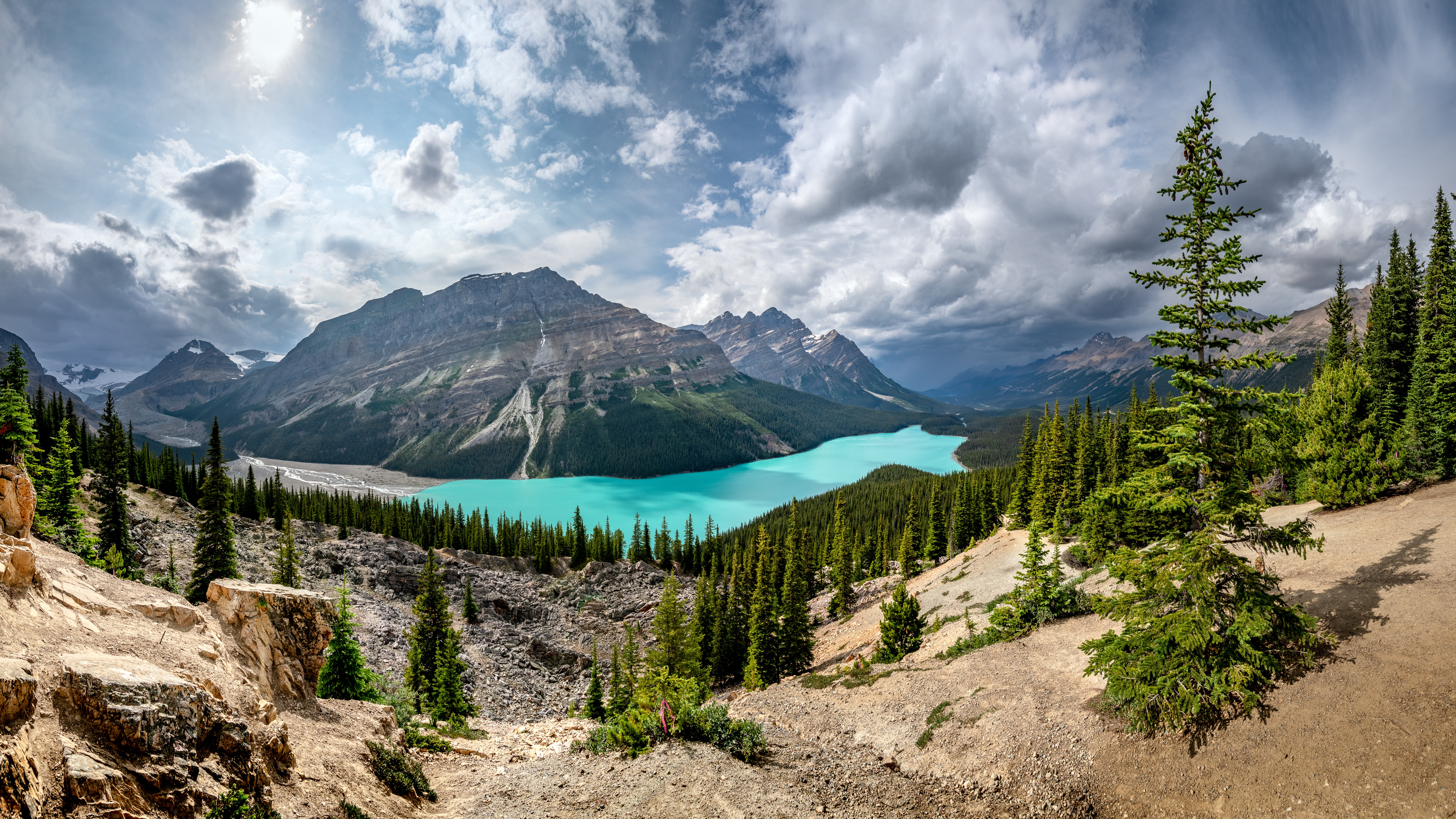 477706画像をダウンロード地球, ペイト湖, バンフ国立公園, カナダ, クラウド, 湖, 風景, 山, 国立公園, 自然-壁紙とスクリーンセーバーを無料で
