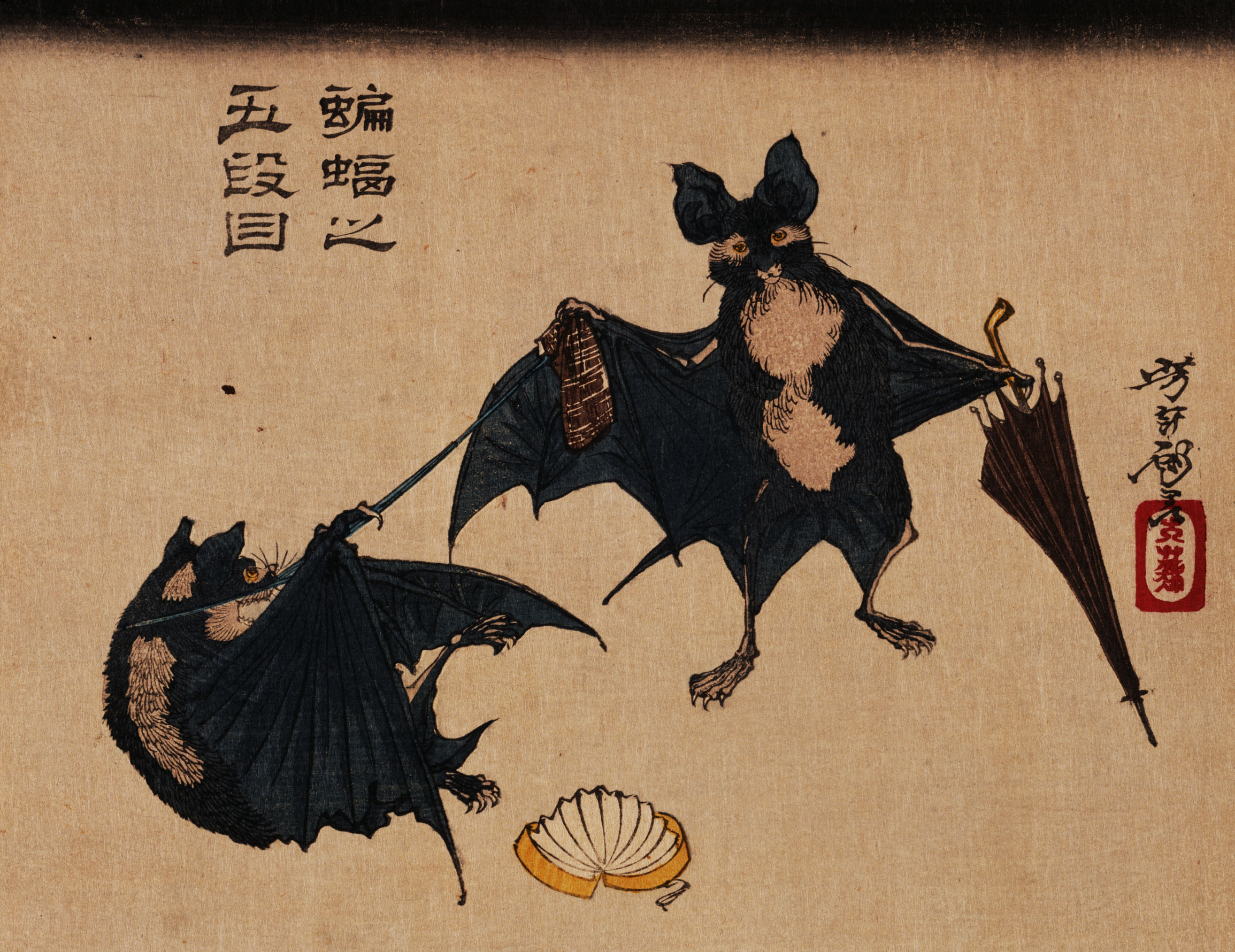japanese, bat, artistic