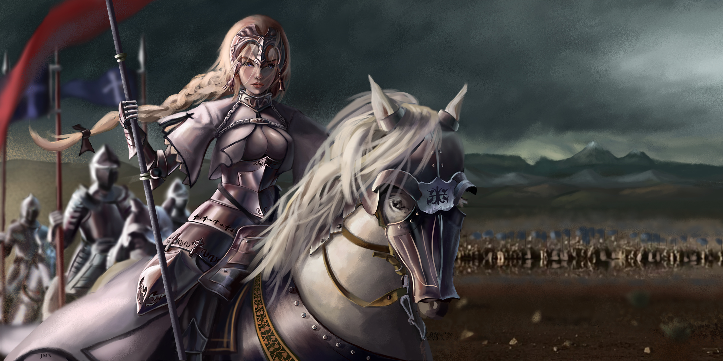 Девушка воин на коне