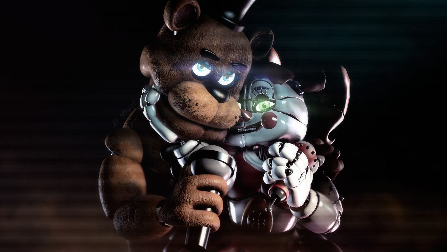 Five nights at freddy на пк. Фредди и бейби. Бейби Фредди Барон. Five Nights at Freddy's sister location бейби. Фредди ФНАФ 1 И бейби.