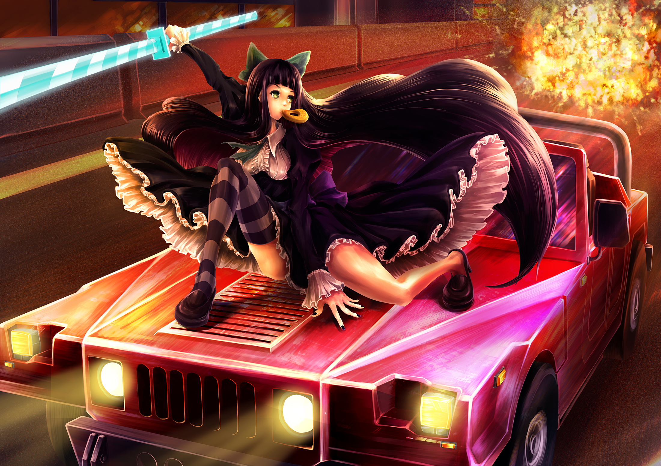 anime, panty & stocking with garterbelt, stocking anarchy HD wallpaper