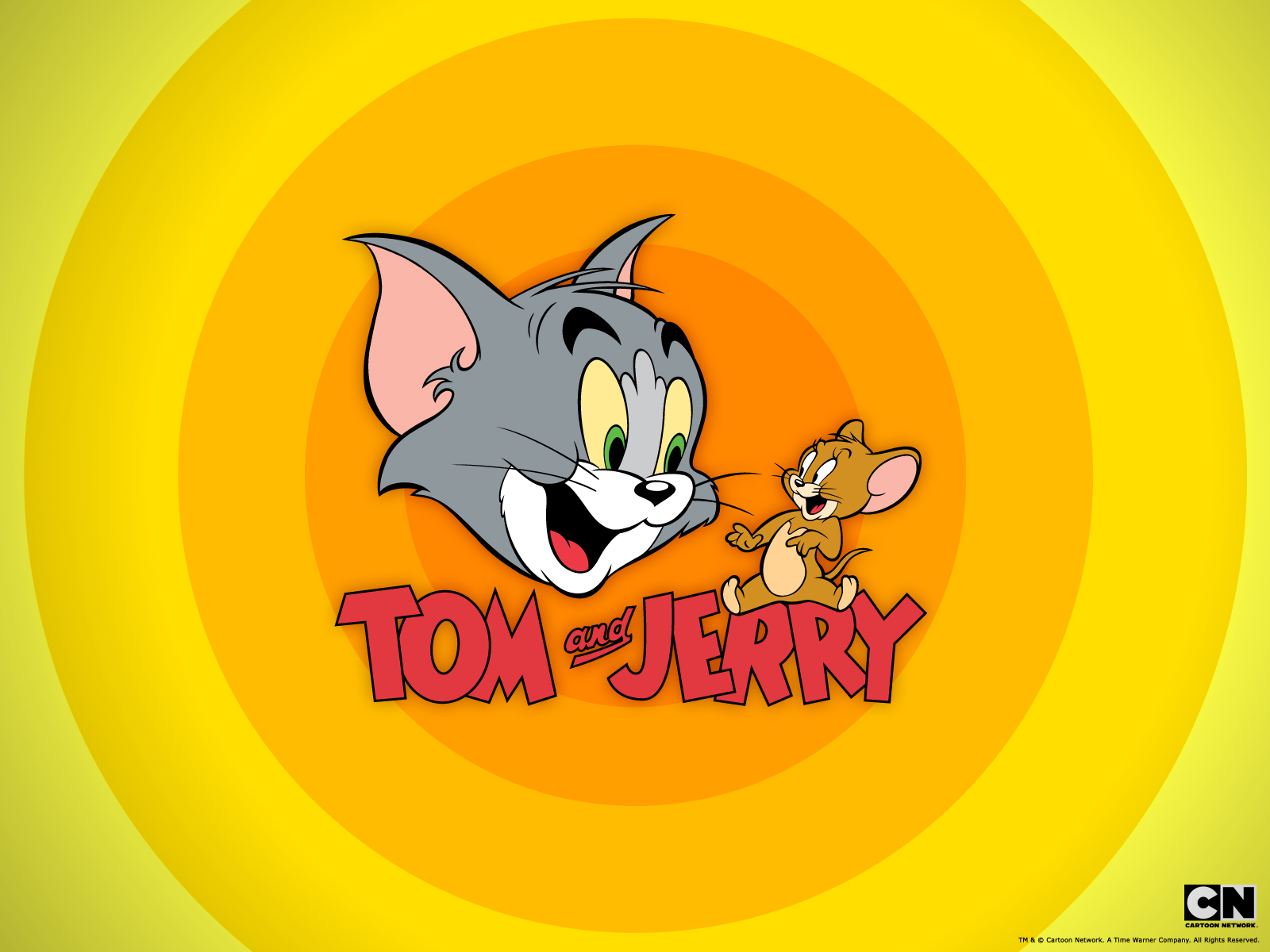 cartoon, tom and jerry, yellow Full HD