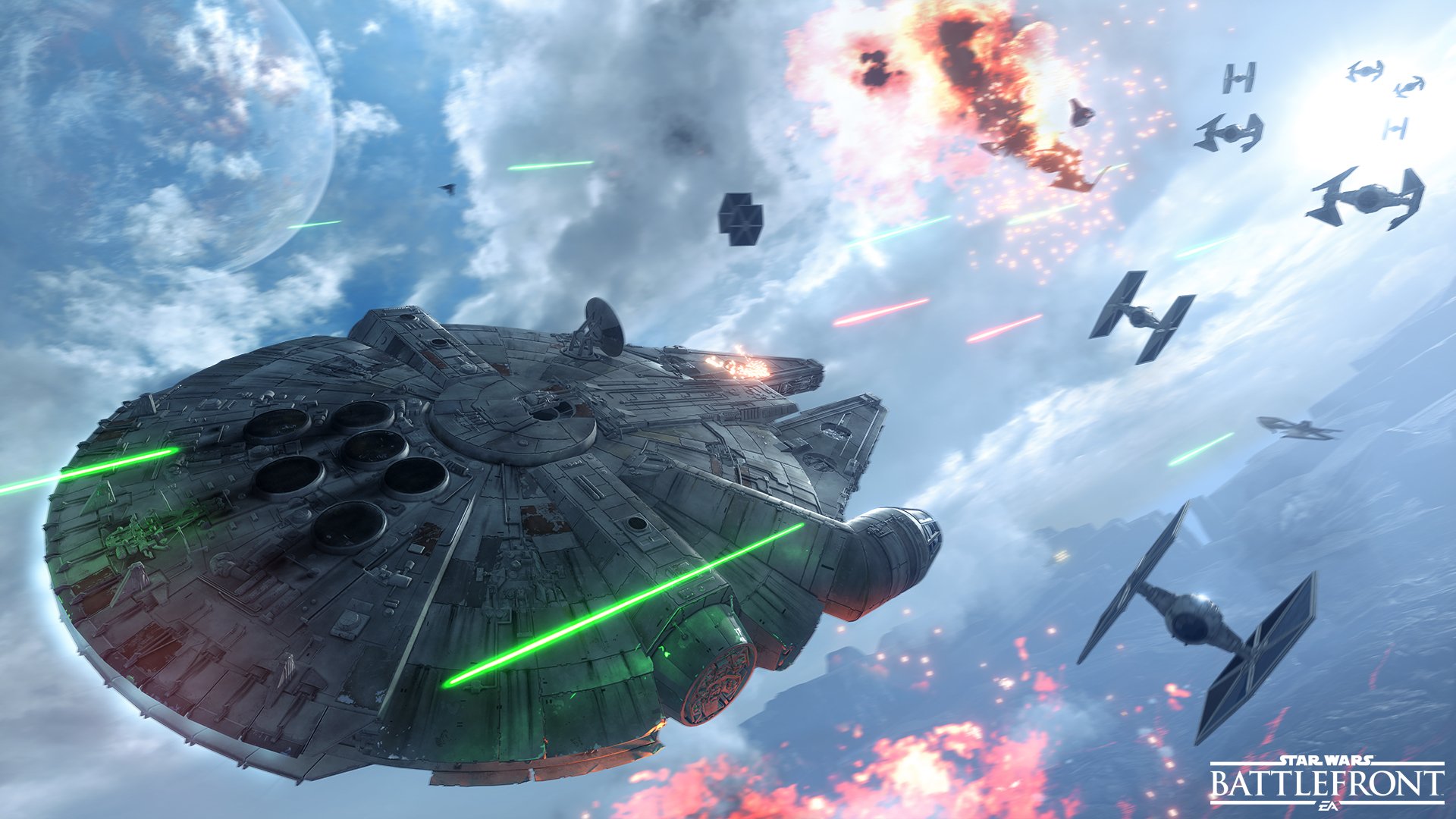 millennium falcon, star wars battlefront (2015), video game, star wars: battlefront, star wars