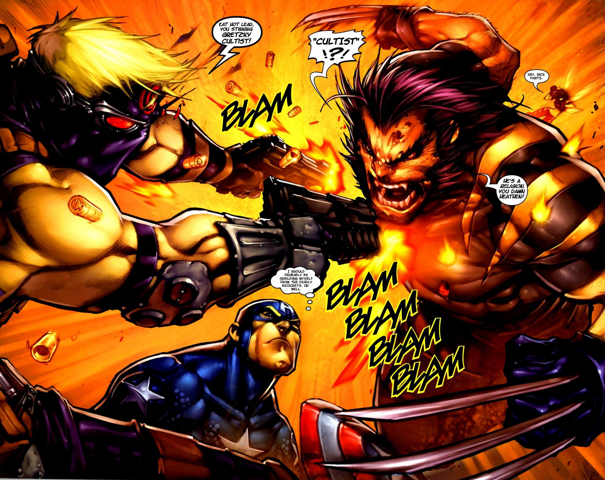 Download mobile wallpaper X Men, Captain America, Wolverine, Comics, Superhero, Marvel Comics for free.