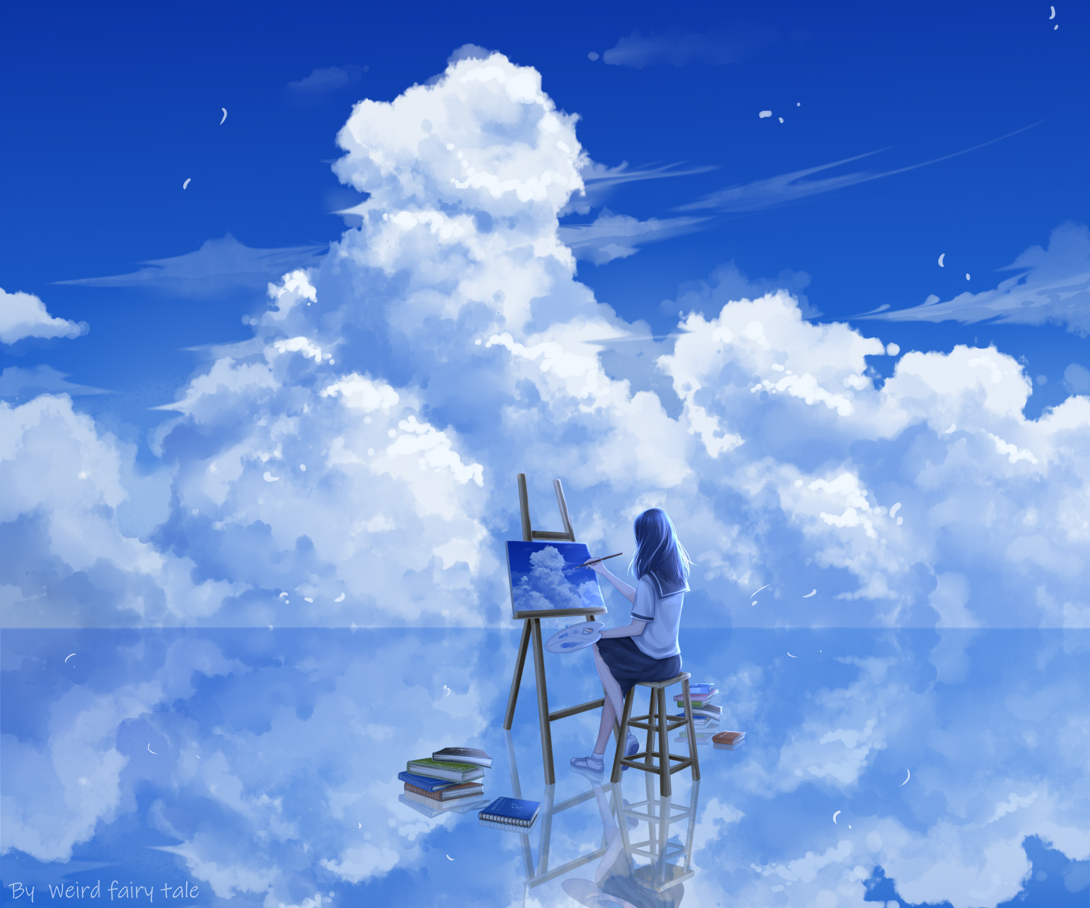 Anime Water Reflection Scenery 4K Wallpaper #6.985