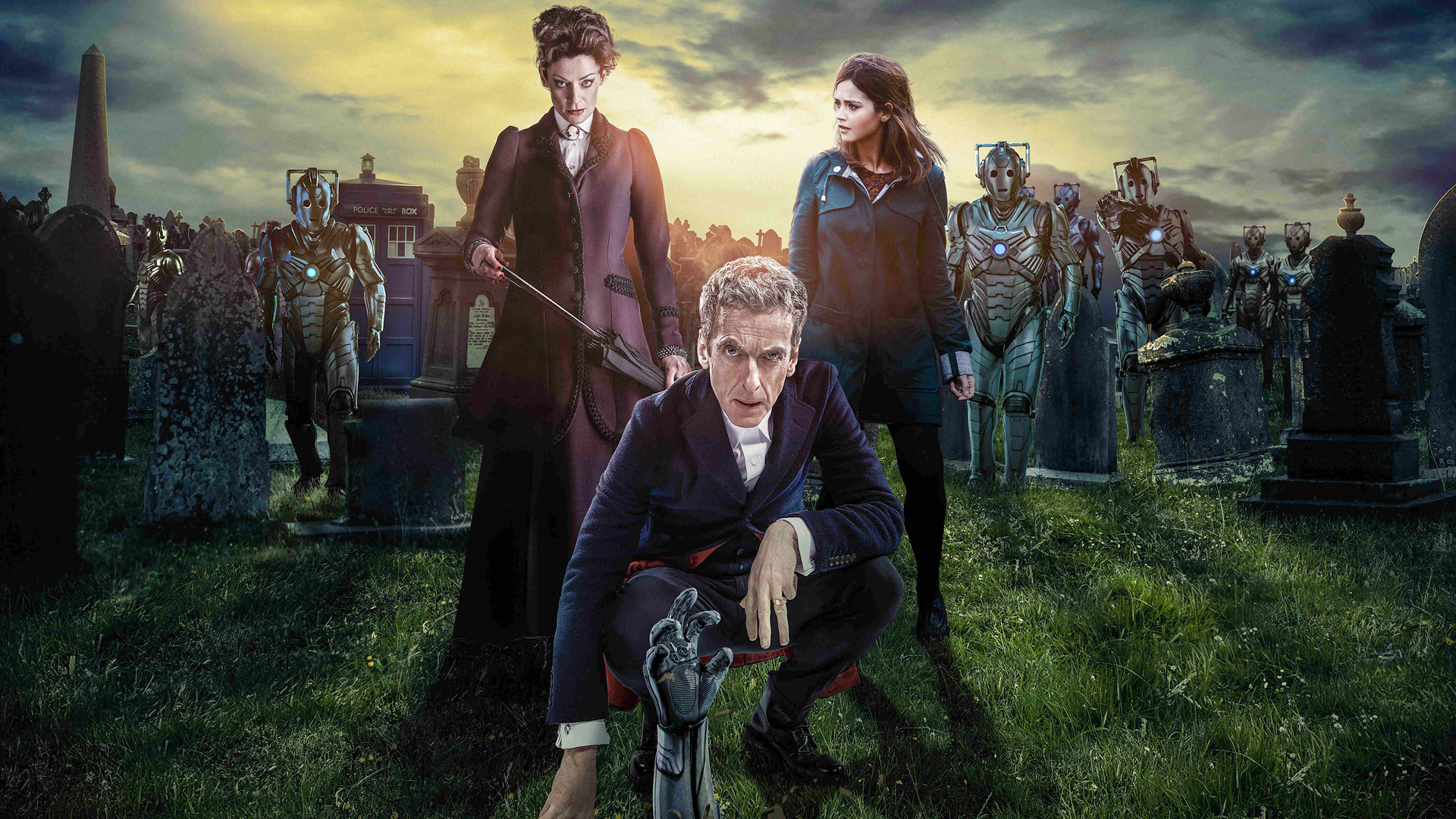 tv show, doctor who, cyberman (doctor who), police box, tardis HD wallpaper