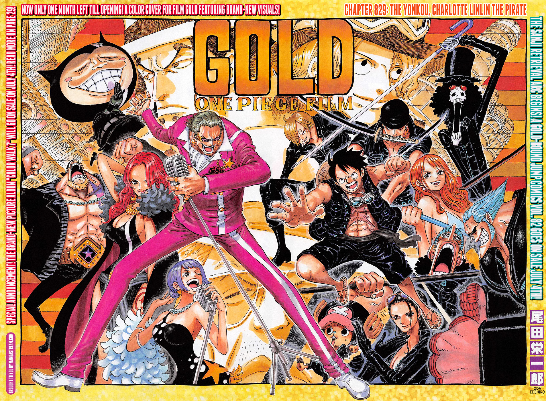 Lock Screen One Piece Film: Gold