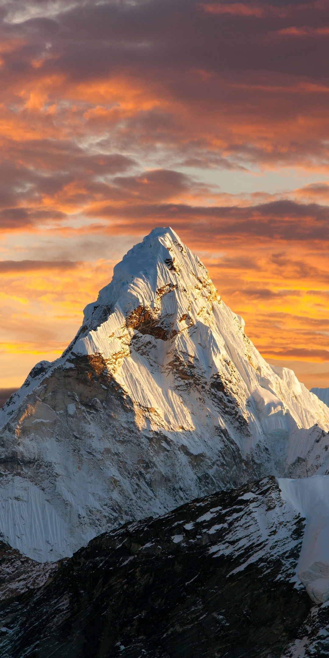 himalayas, earth, peak, nature, sunset, mountain, mountains HD wallpaper