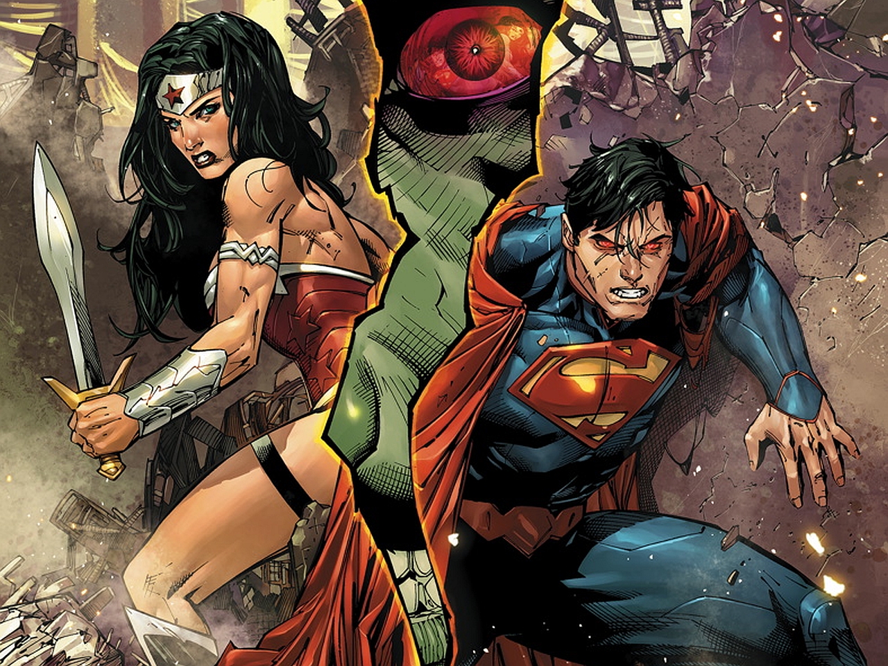 Free HD comics, justice league of america, superman, wonder woman