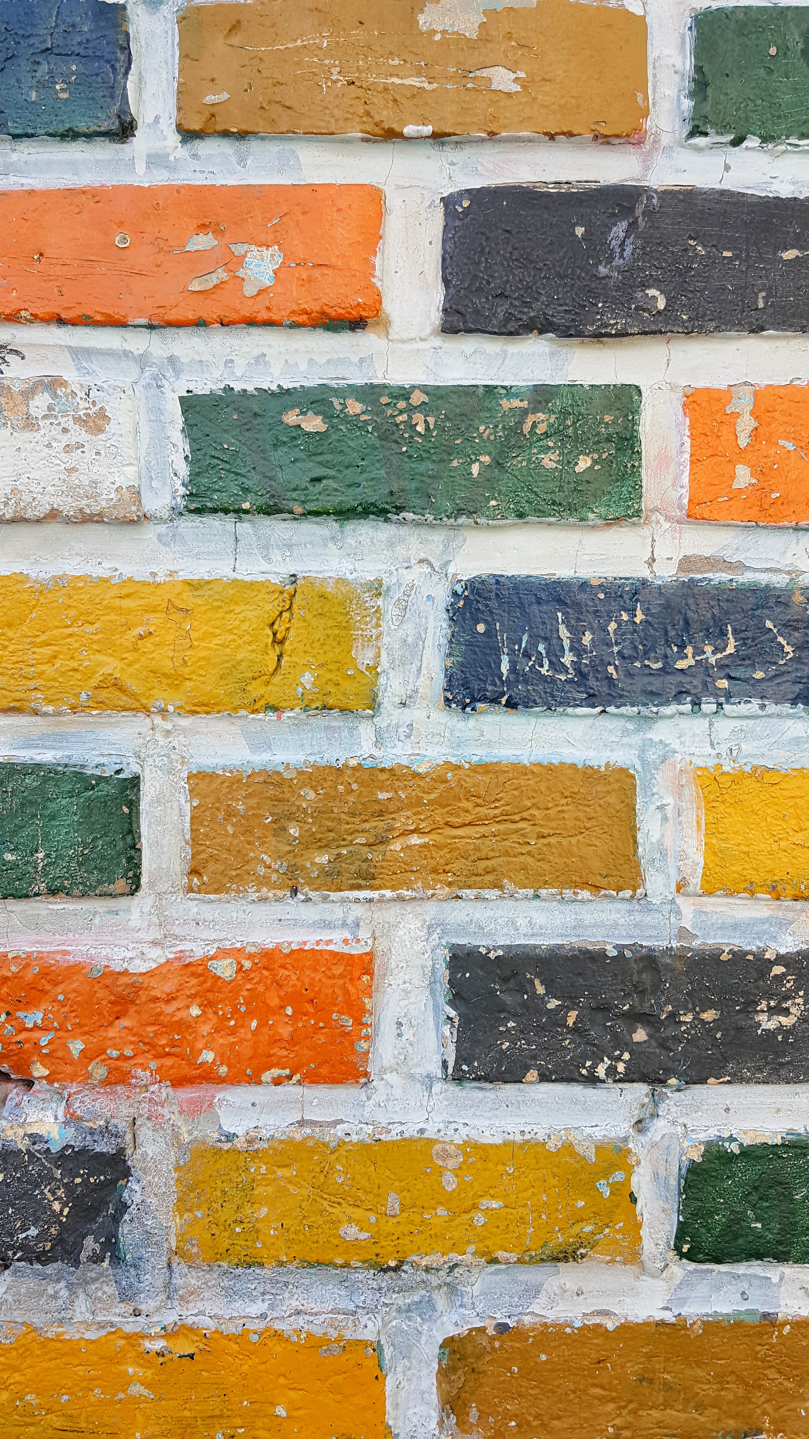 textures, multicolored, texture, brick, motley, surface, wall Smartphone Background