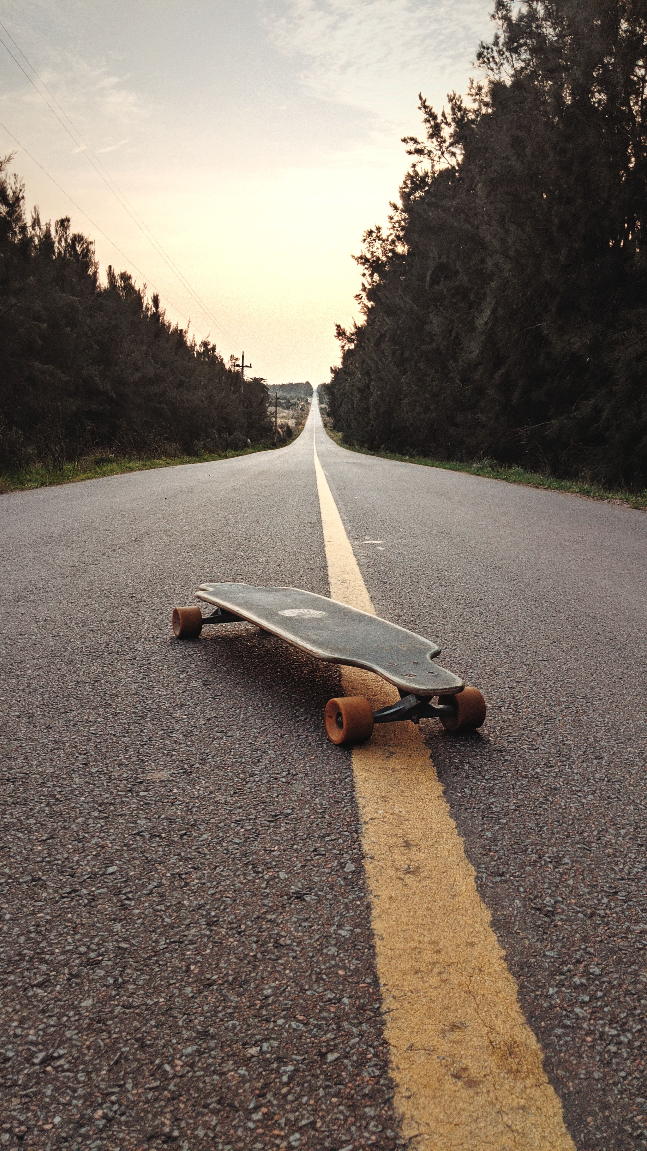 skateboard, longboard, miscellanea, miscellaneous, road, markup, dahl, distance Full HD