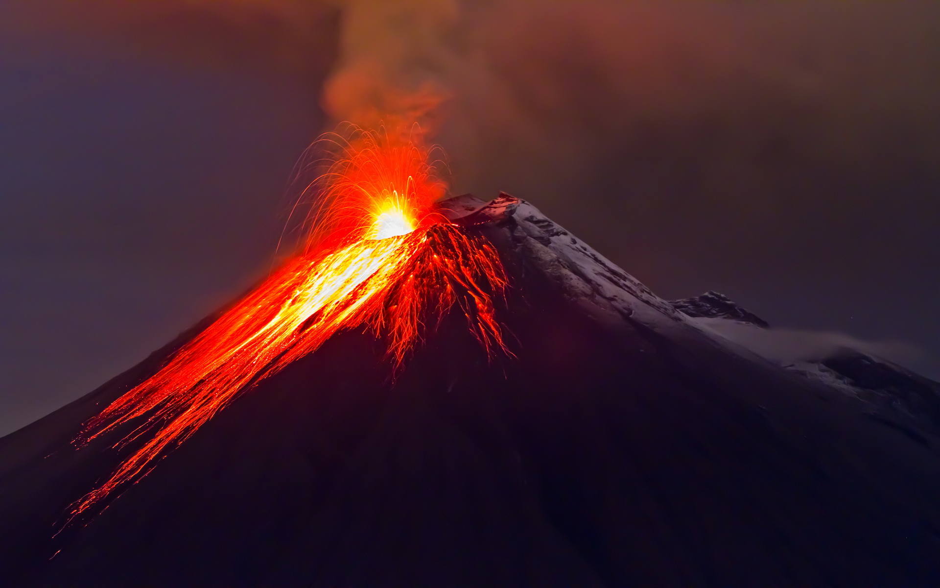 lava, earth, tungurahua, cordillera oriental, ecuador, eruption, stratovolcano, volcano, volcanoes